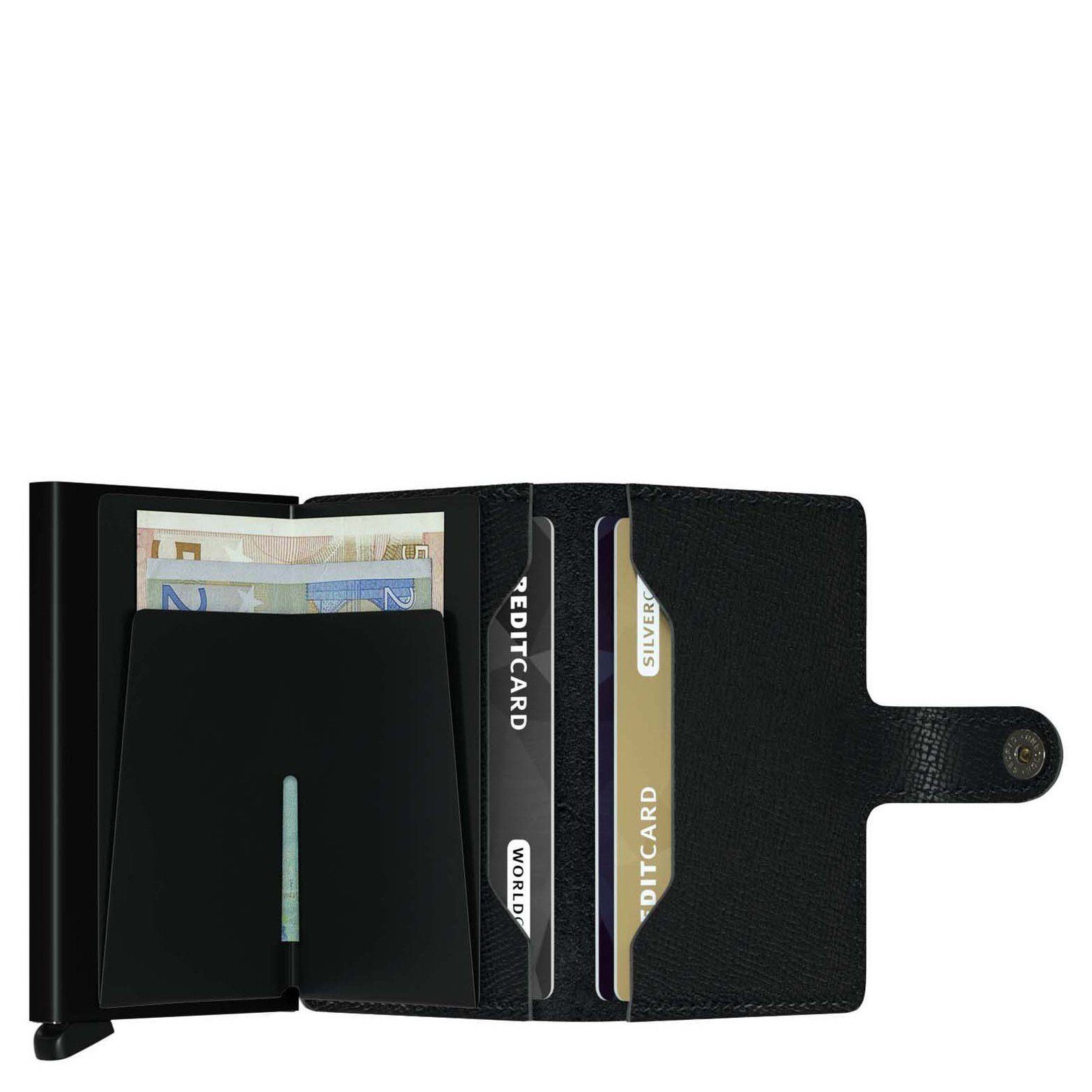 SECRID Geldbörse - (1-tlg) RFID Crisple 6.5 Geldbörse Miniwallet black cm