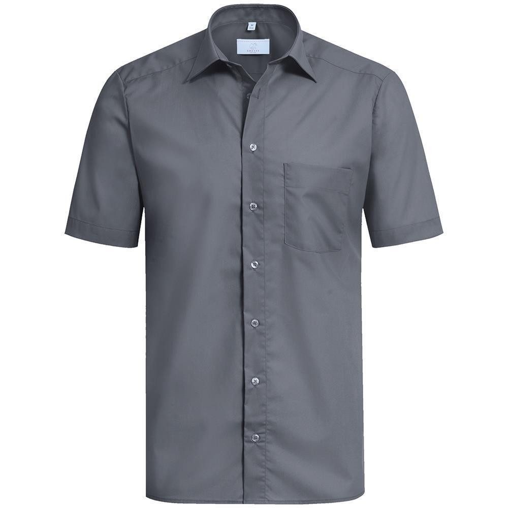 GREIFF Kurzarmhemd Greiff Corporate Hemd BASIC Herren OEKO TEX® Anthrazit 4 günstig online kaufen