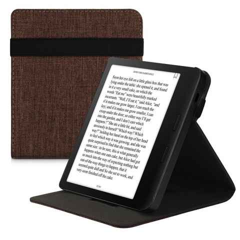 kwmobile E-Reader-Hülle Hülle für Tolino Vision 6, mit Handschlaufe und Ständer - e-Reader Schutzhülle - in Dunkelbraun