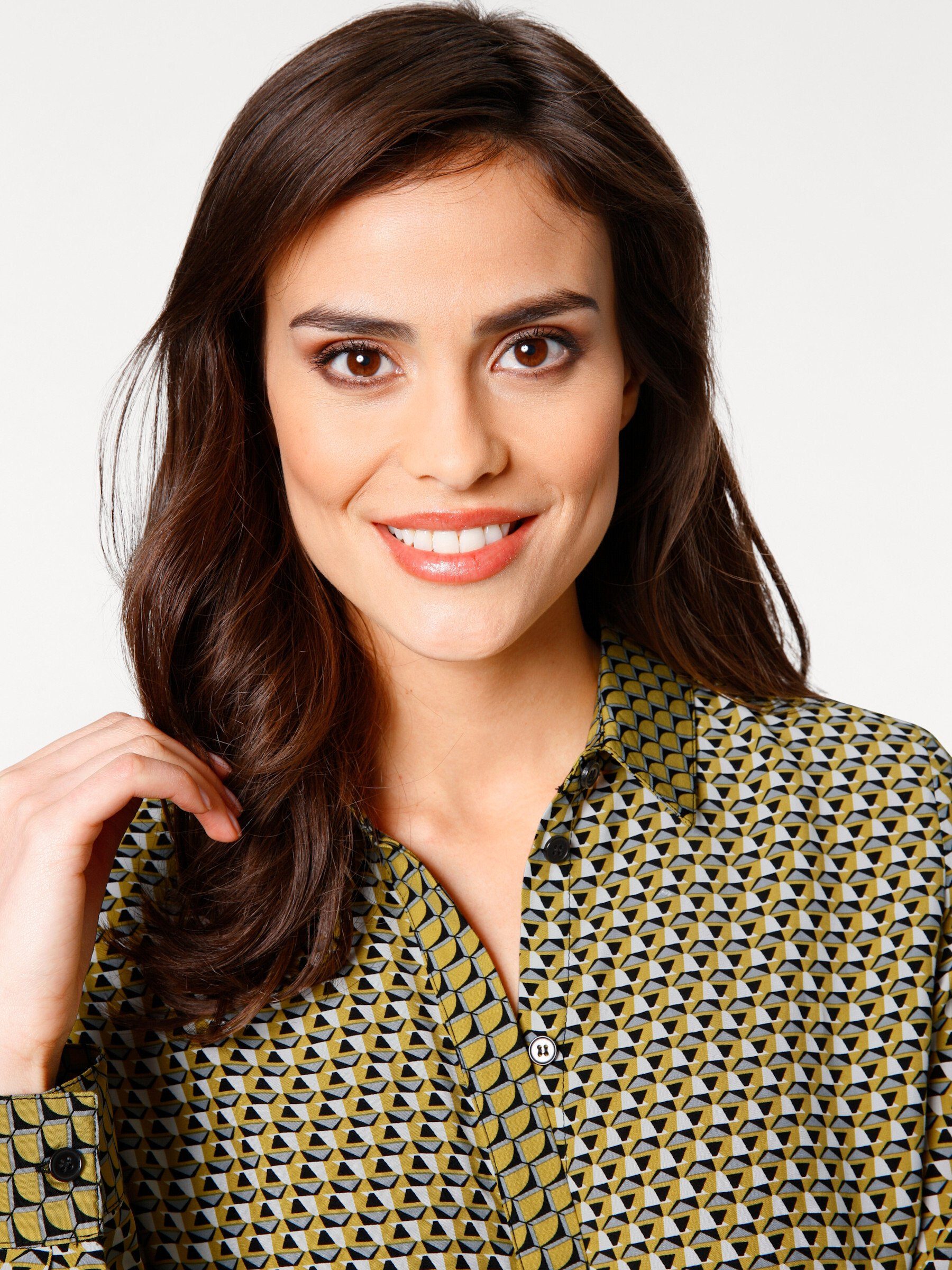 heine Klassische Bluse Druckbluse Langarm