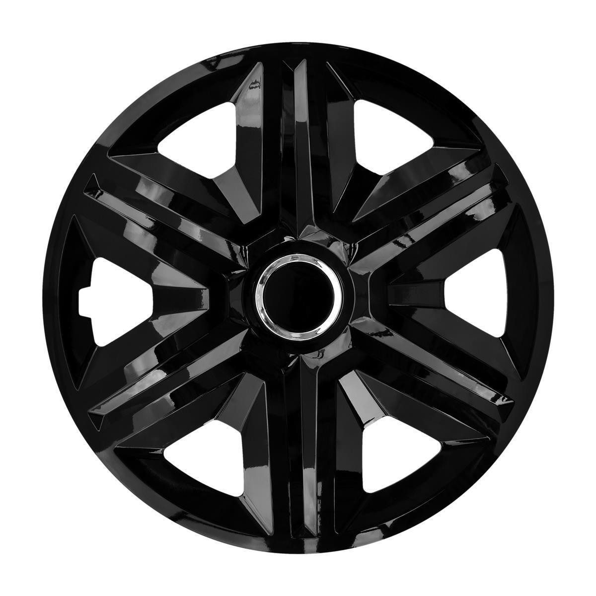 NRM Radkappe FAST 15 Zoll in Schwarz, 15 in Zoll, (4-St) Radzierblenden für Stahlfelgen Radkappen Satz 4er Set 15"