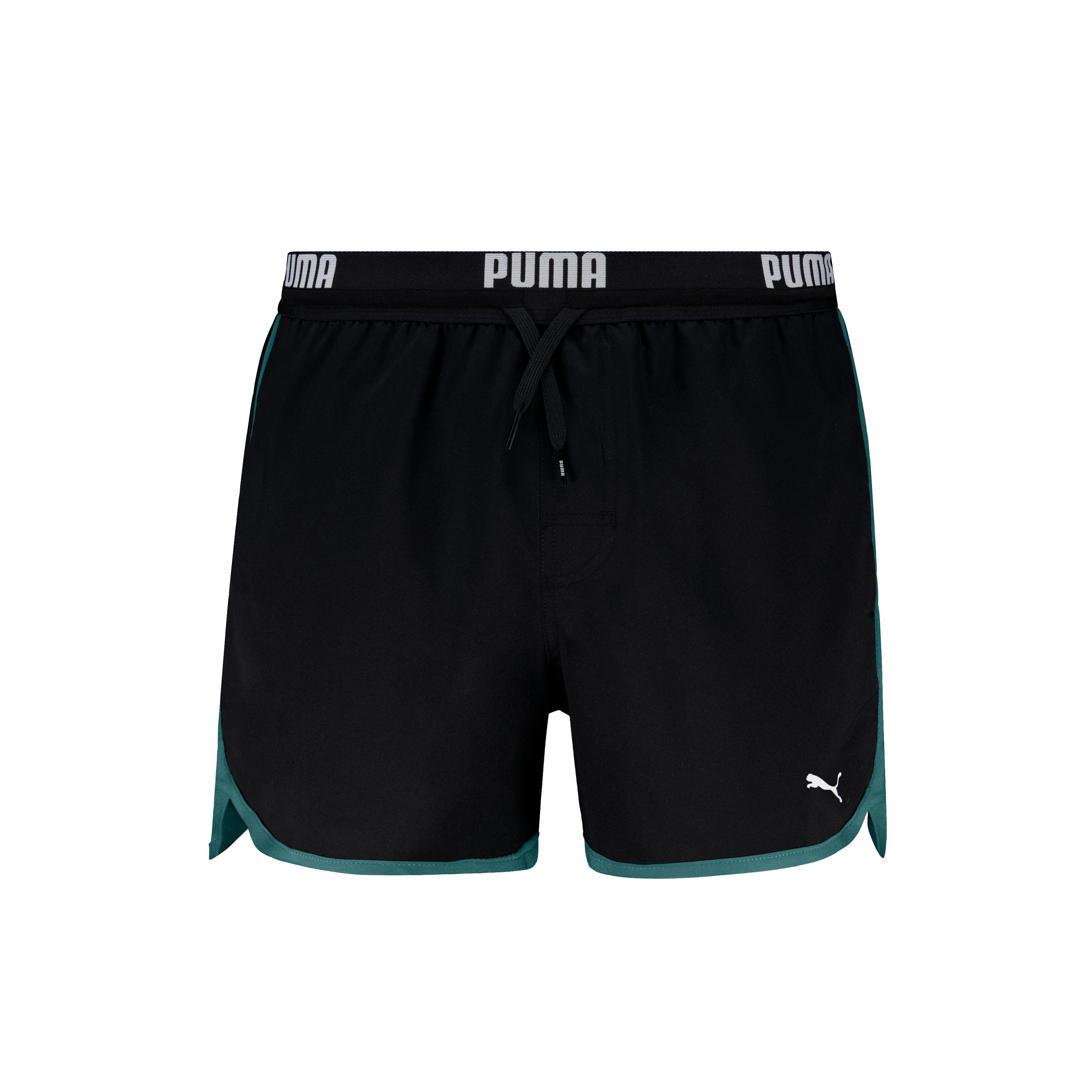 PUMA Badeshorts PUMA SWIM MEN TRACK SHORT SHORTS mit Gummizug und Bindekordel