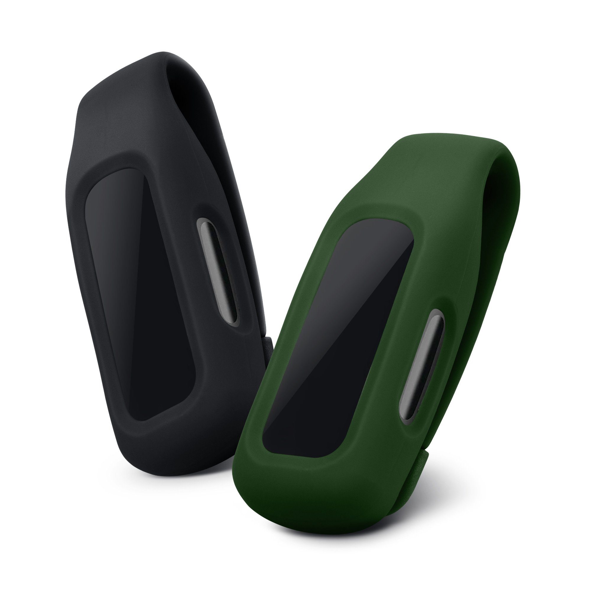 kwmobile 2x Clip Halter für Fitbit Inspire 3 / Inspire 2 / Ace 3 Halterung, (1-tlg., Silikon Fitnesstracker Holder)