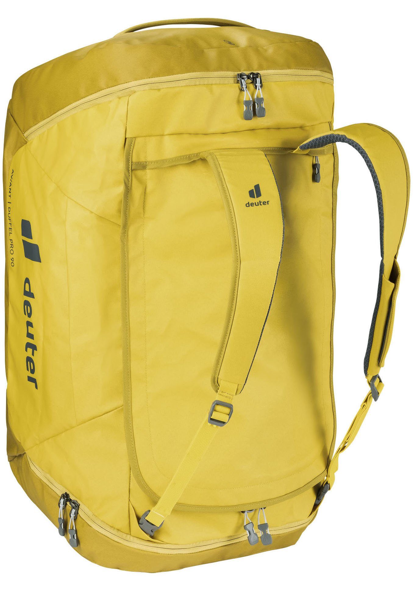 deuter Reisetasche AViANT Duffel Pro 90, Kleidung für innen Kompression gelb