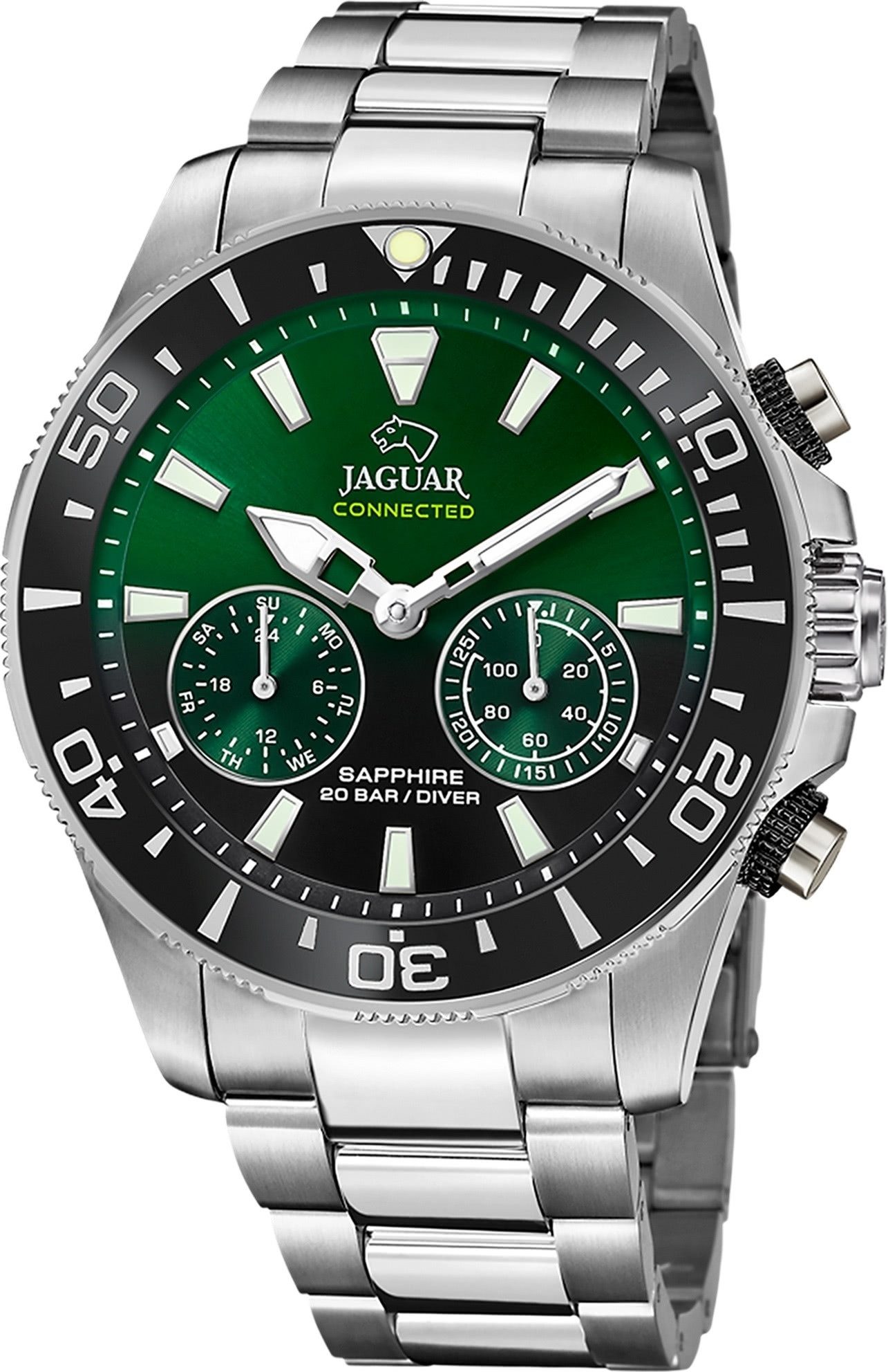 JAGUAR Multifunktionsuhr Jaguar Herrenuhr Edelstahl silber günstig online kaufen