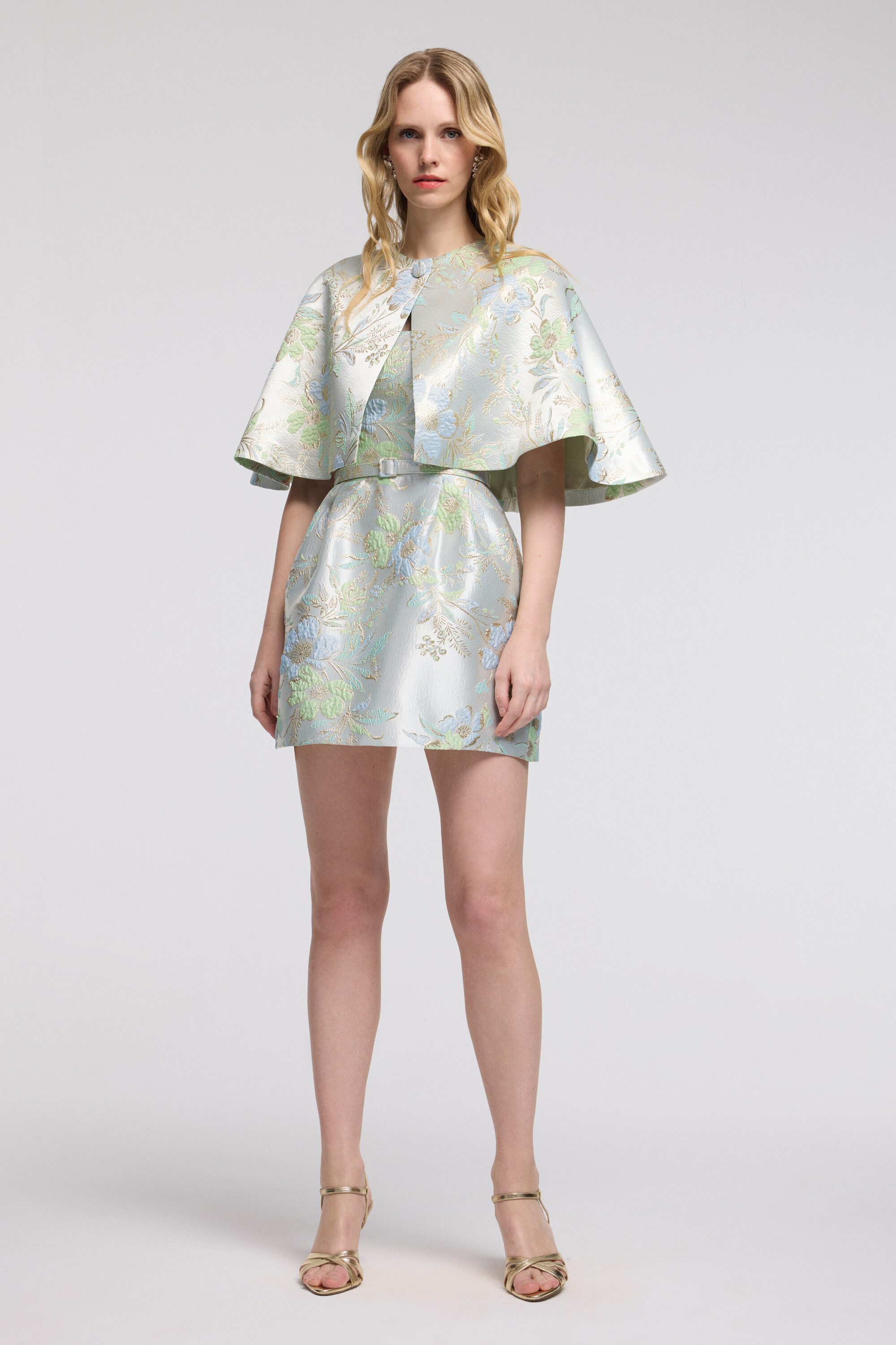 adL Cape Cape aus Jacquard mit Blumenmuster