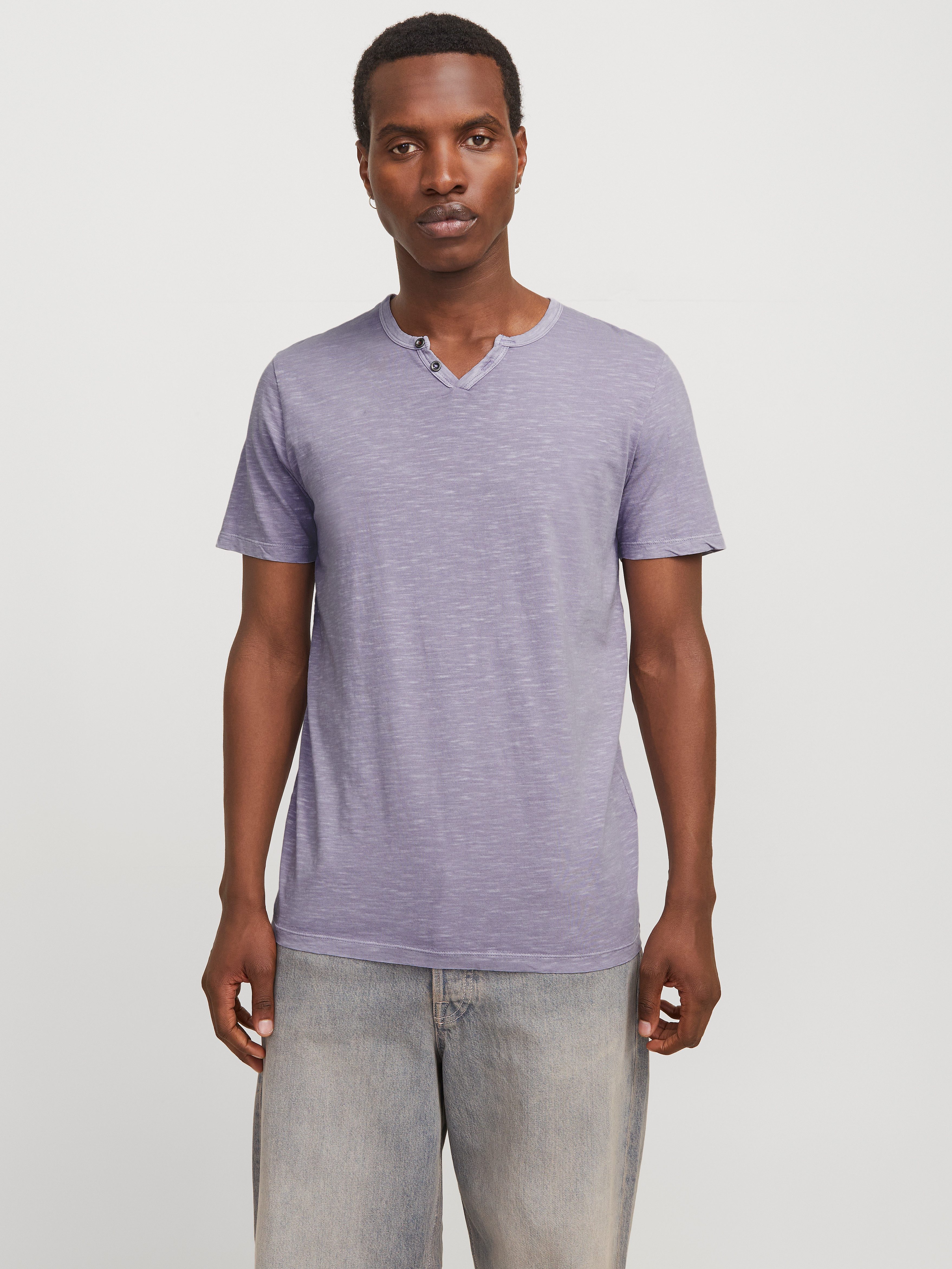 Jack & Jones T-Shirt JJESPLIT NECK günstig online kaufen