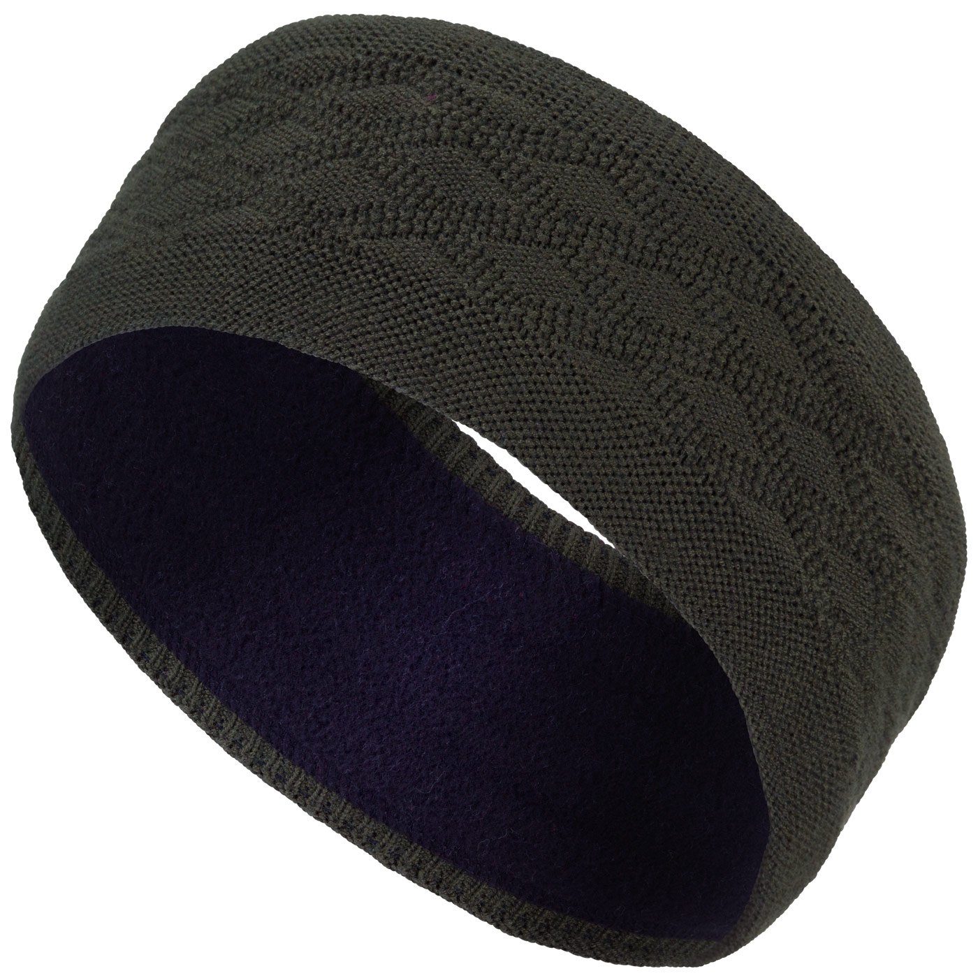 compagno Stirnband (1-St) Damen Stirnband gefüttert Ohrenschützer gestrickt Kopfband Winter