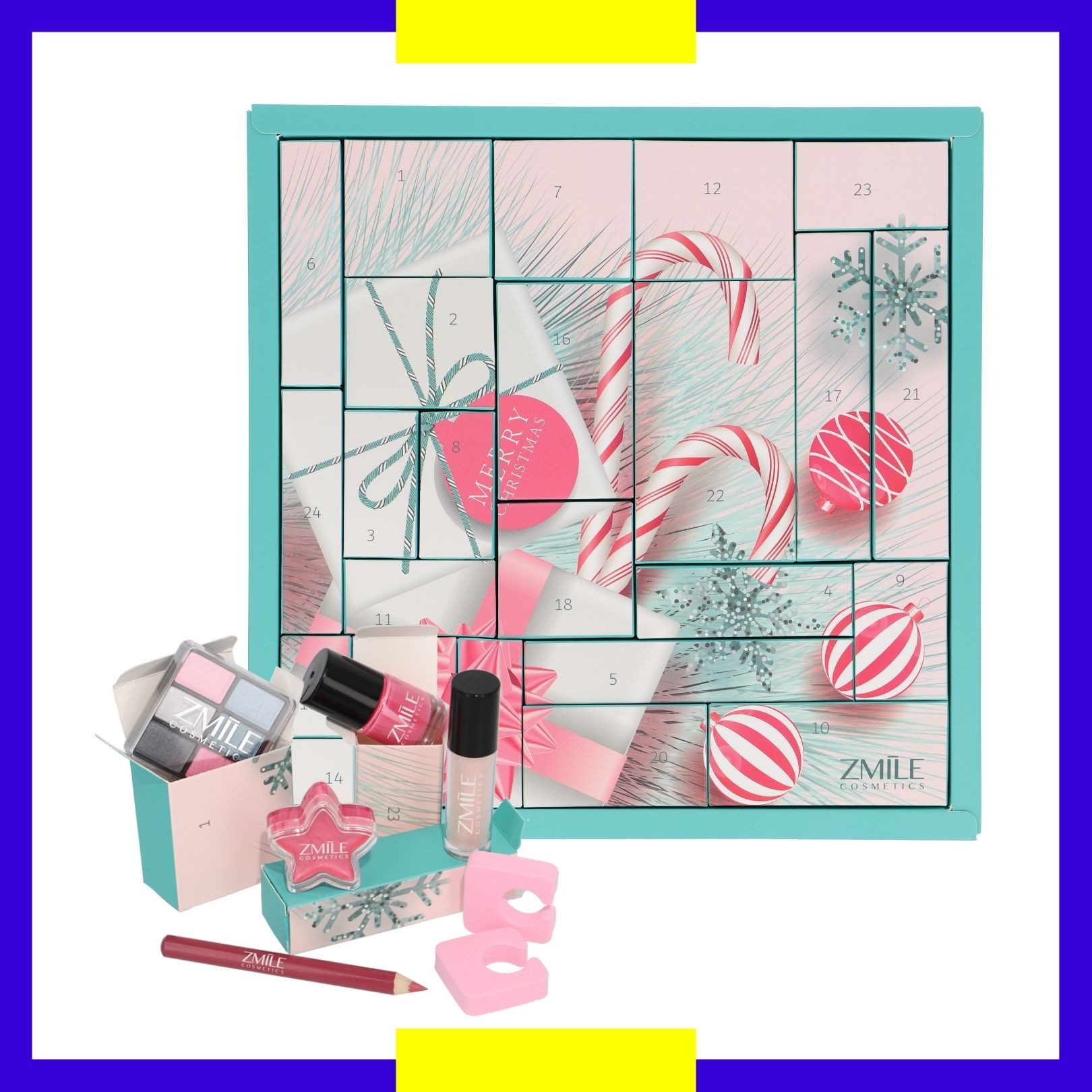 ZMILE COSMETICS Kosmetik-Adventskalender Make-Up Adventskalender Puzzle Sweet as Candy - vegane Kosmetik (24-tlg)