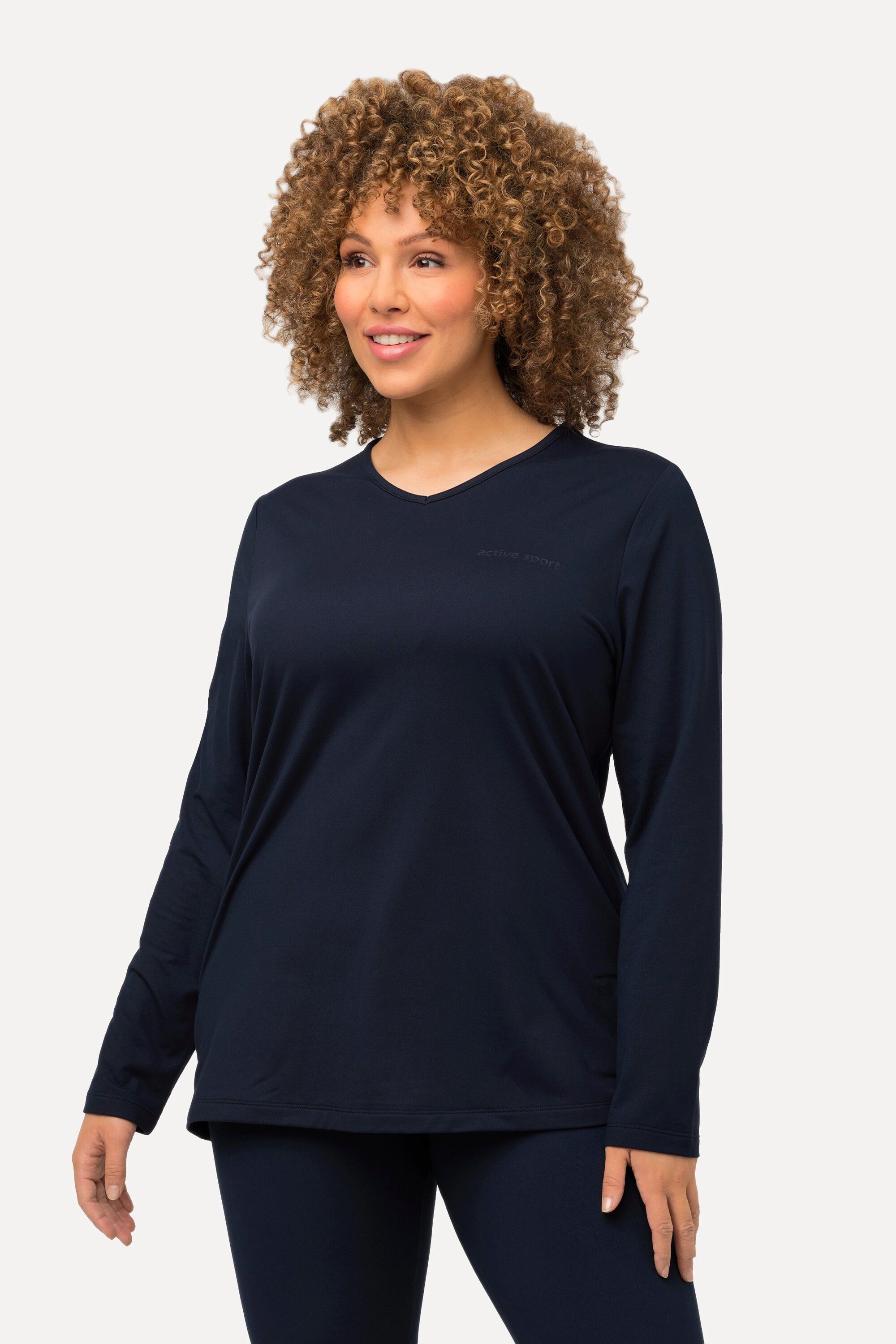 Ulla Popken Longsleeve Ski-Funktionsshirt schnelltrocknend Loop günstig online kaufen