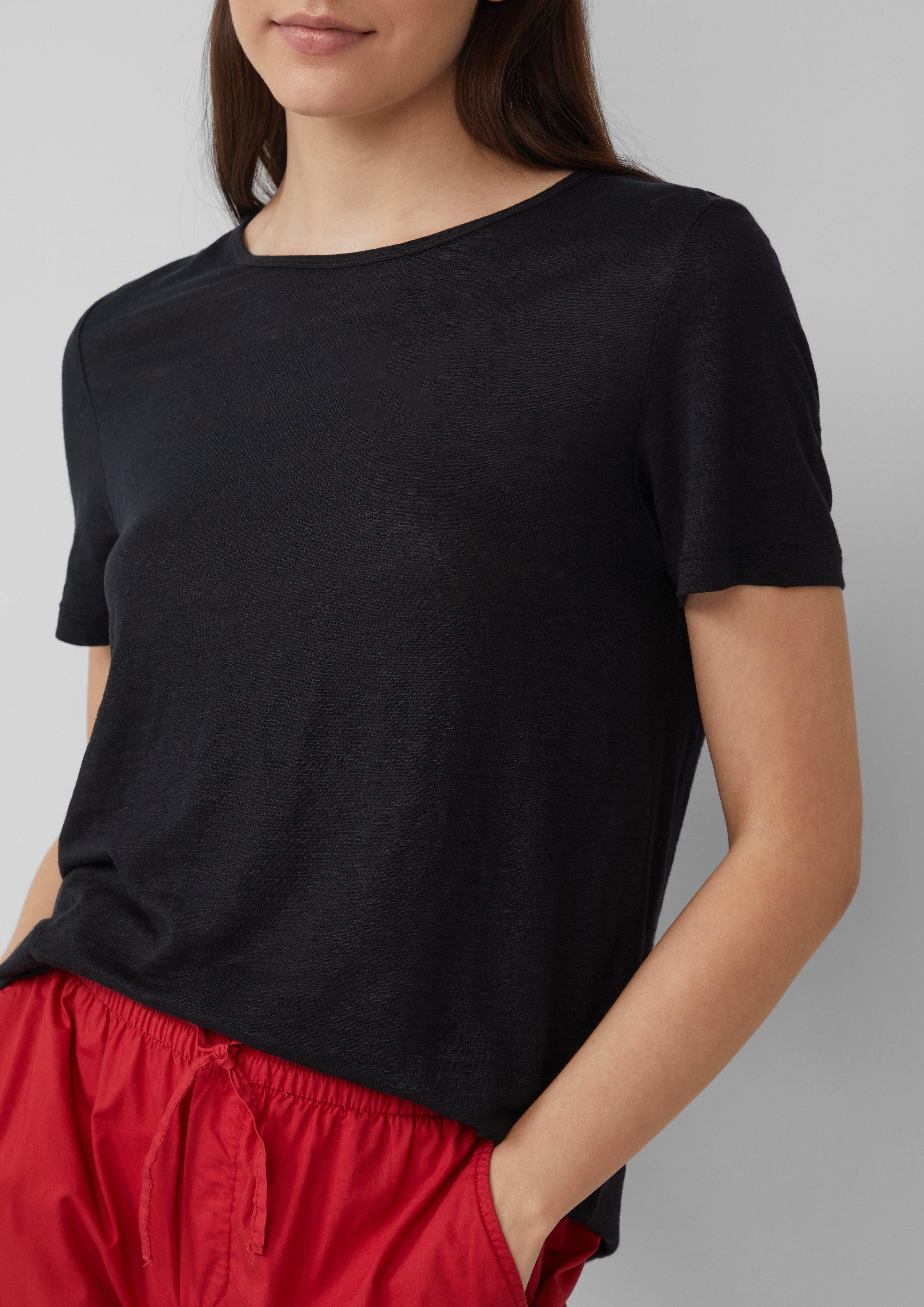 s.Oliver Kurzarmshirt Jersey-T-Shirt aus Leinen günstig online kaufen