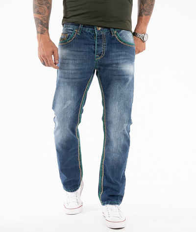 Rock Creek Straight-Jeans »Herren Jeans dicke Nähte RC-2369«