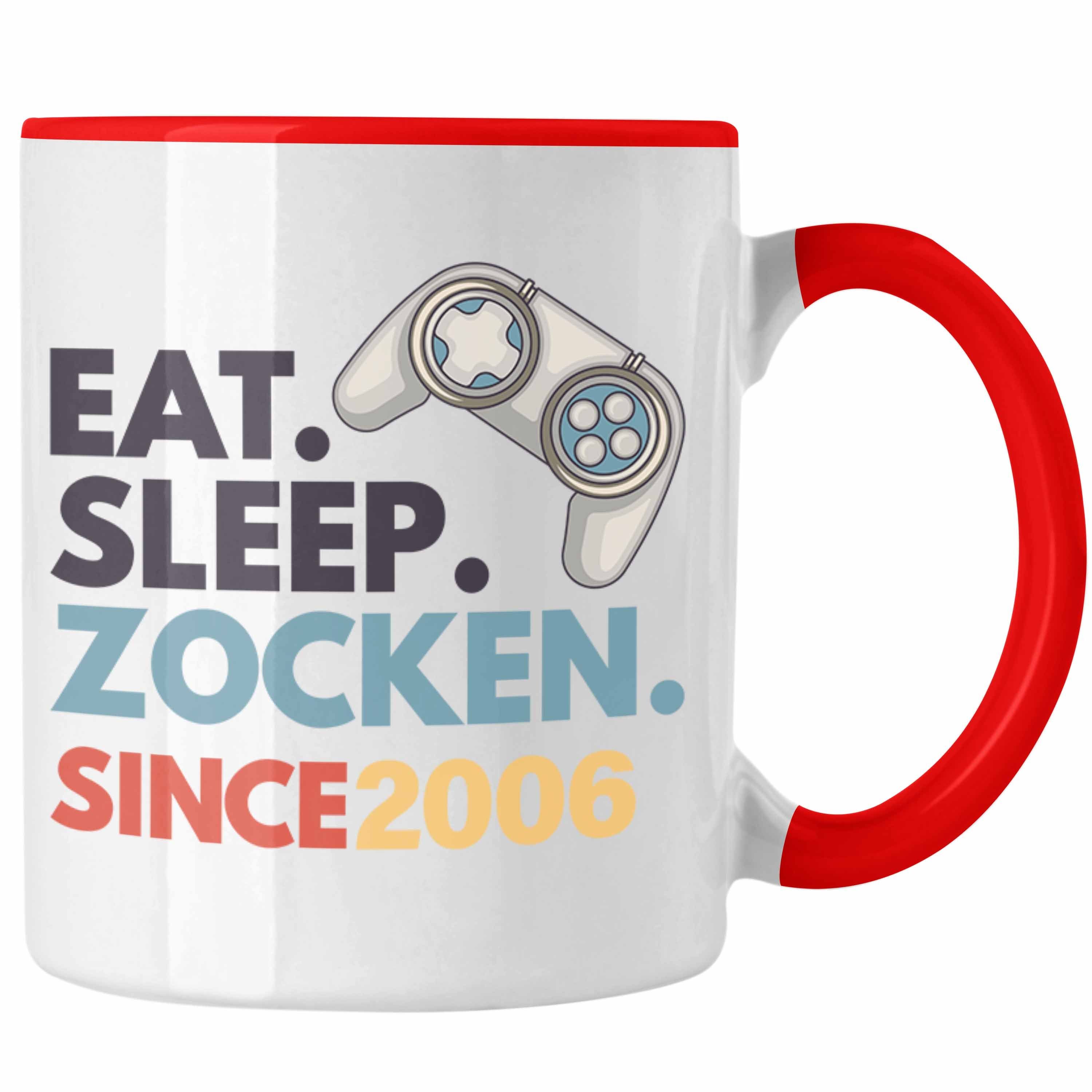 Trendation Tasse TRENDATION 16. Geburtstag Tasse Jungen Jungs Geschenk 16er Geschenkidee 16 Sohn Gamer Rot