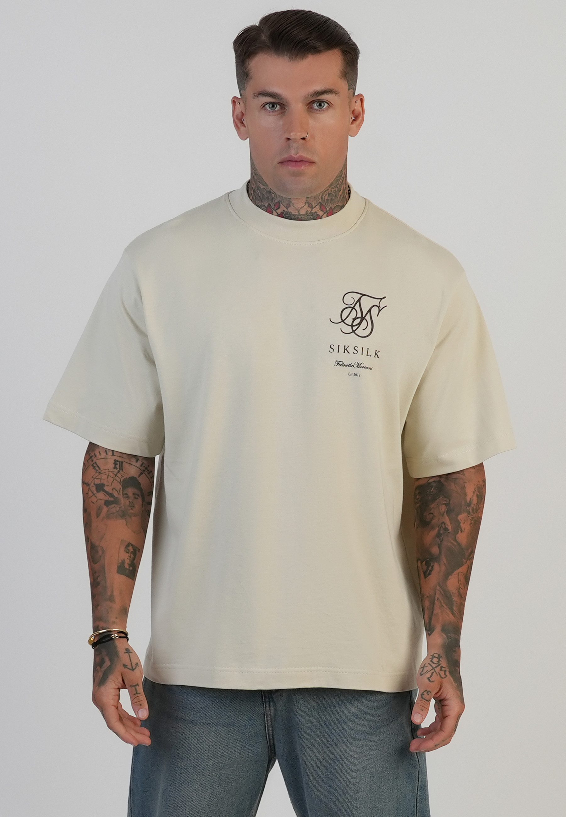 Siksilk T-Shirt SikSilk Herren T-Shirt mit Logo
