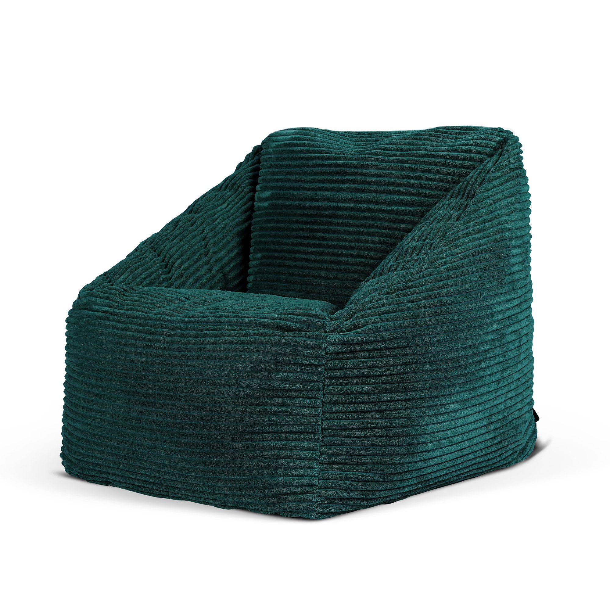icon Sitzsack Sitzsack Flauschig für Kinder aus Cord „Morgan“ blaugrün