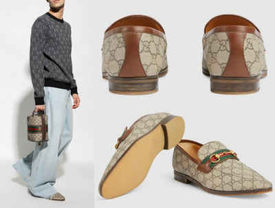 GUCCI GUCCI Paride Horsebit Loafers Monogram Sneakers Schuhe Mocassin Slippe Sneaker