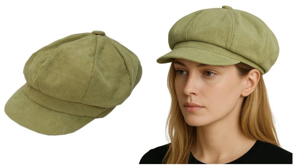 Cool4 Ballonmütze 4 Jahreszeiten Feincord Baker Boy Newsboy Cap
