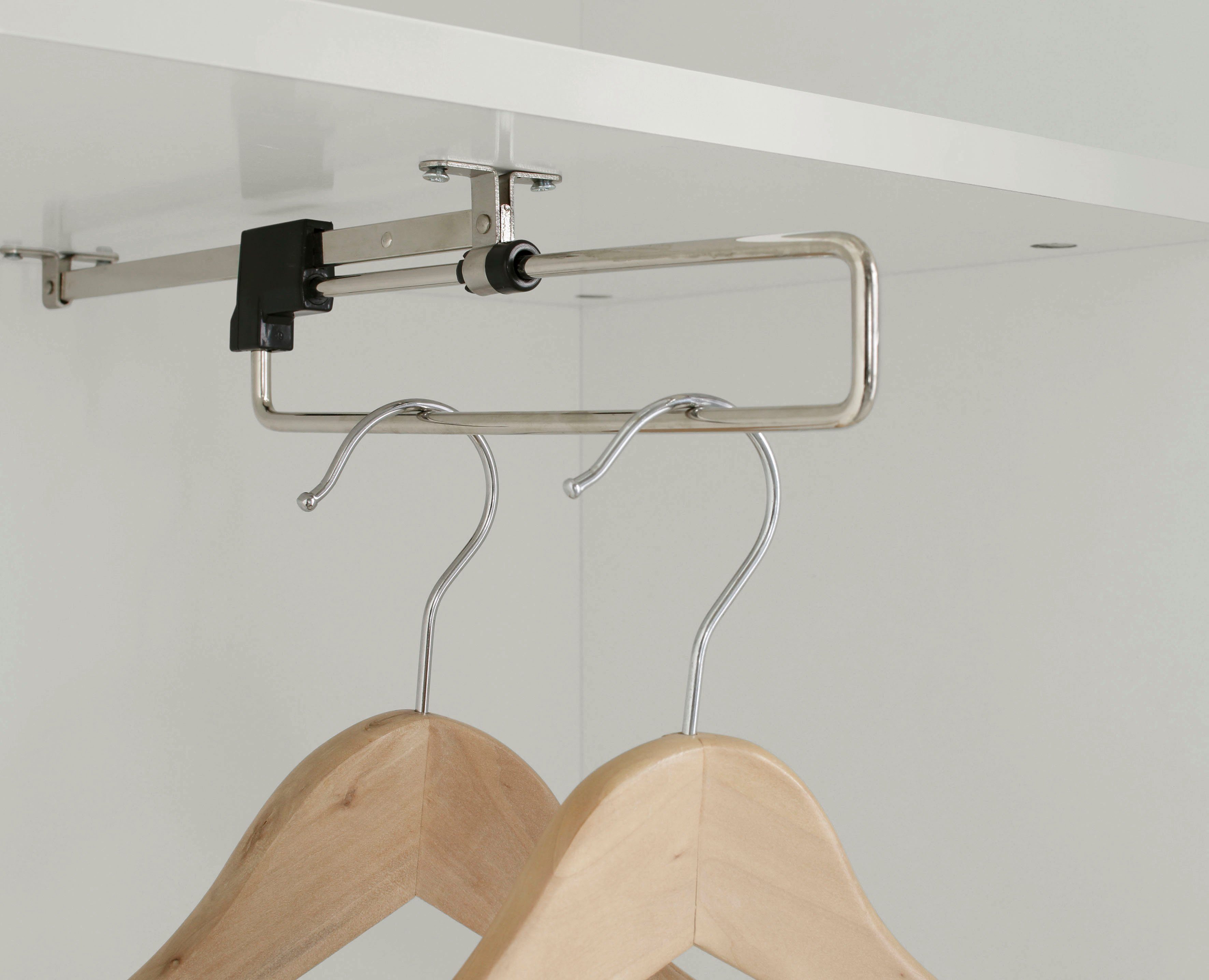 Home affaire Garderoben-Set Nekso, (3-St), bestehend (3-St) grau Paneel Schuhkommode, und aus Garderobenschrank