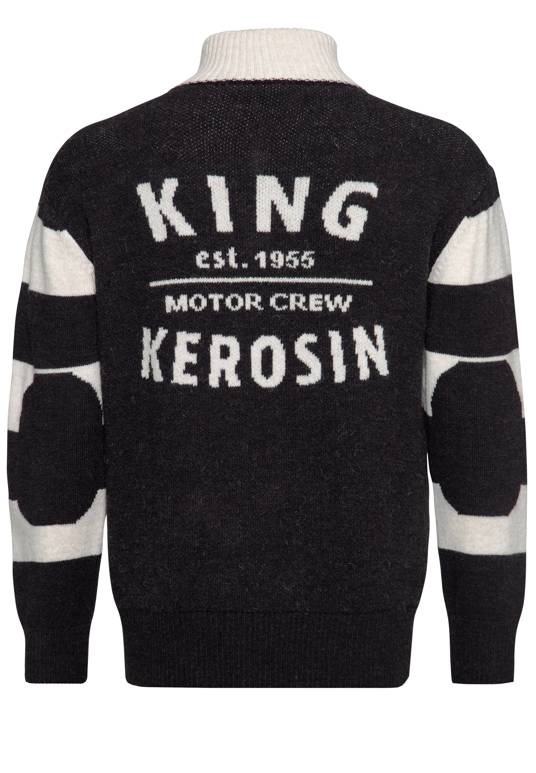 KingKerosin Strickpullover KK Motor Crew im Vintage-Look günstig online kaufen