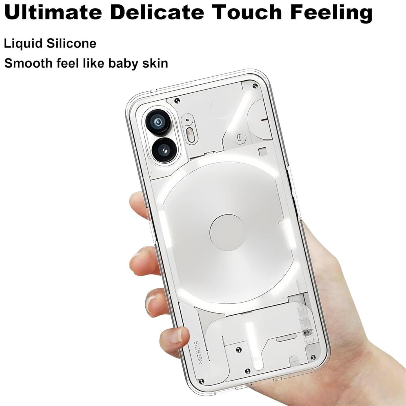 CoolGadget Handyhülle Transparent Ultra Slim Case für Nothing Phone 2 6,7 Zoll, Silikon Hülle Dünne Schutzhülle für Nothing Phone (2) Hülle – Bild 4 von 5