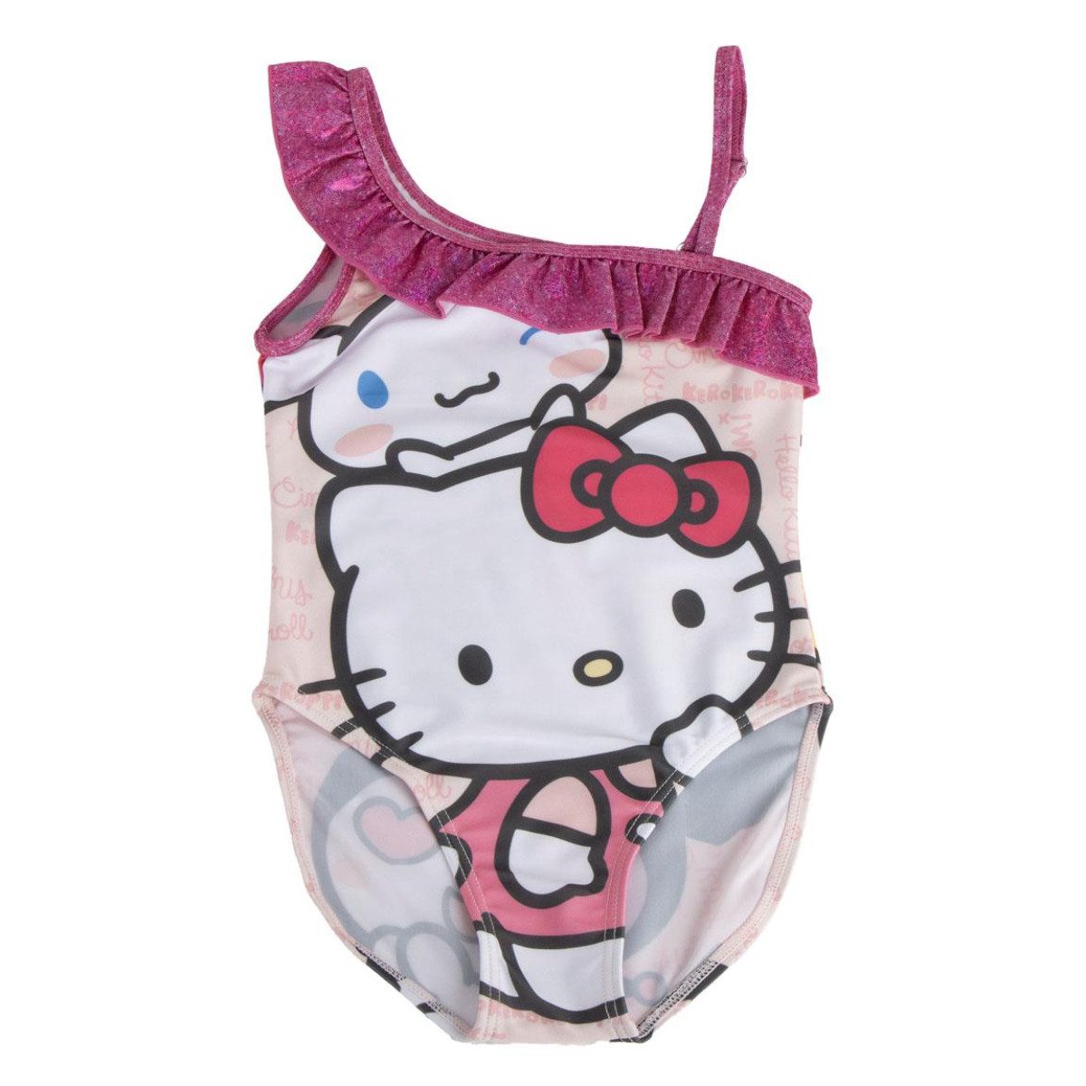Hello Kitty Badeanzug Mädchen Badeanzug Einteiler Strand Pool Schwimmbad (Packung)