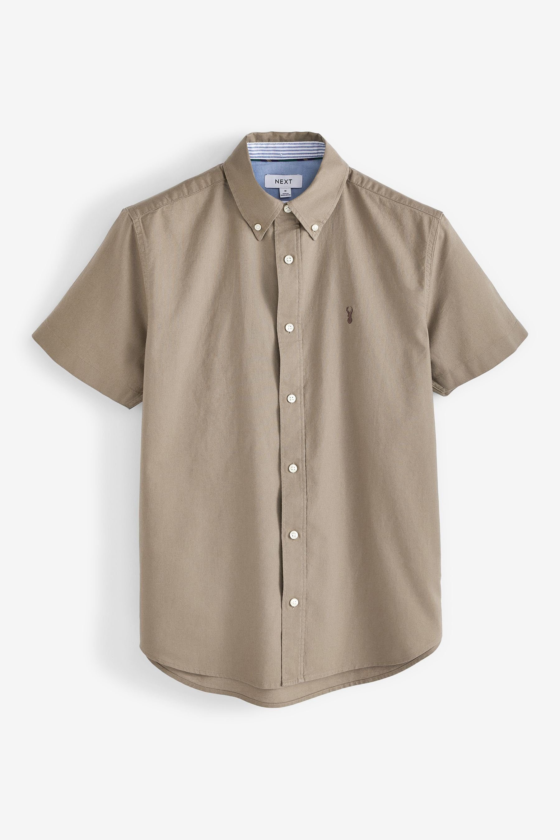 Next Kurzarmhemd Kurzärmeliges Oxford-Hemd mit Hirsch (1-tlg) günstig online kaufen