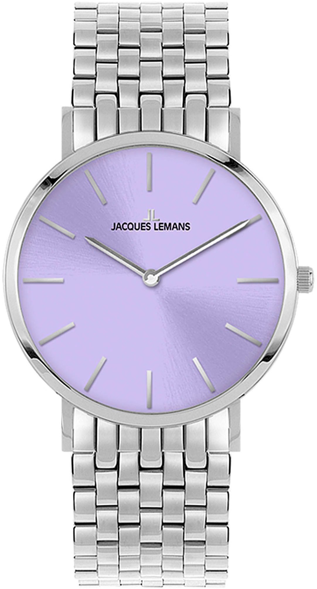 Jacques Lemans Quarzuhr Nizza 1-2172L, Armbanduhr, Damenuhr, Edelstahlarmband, Glas mit Saphirbeschichtung