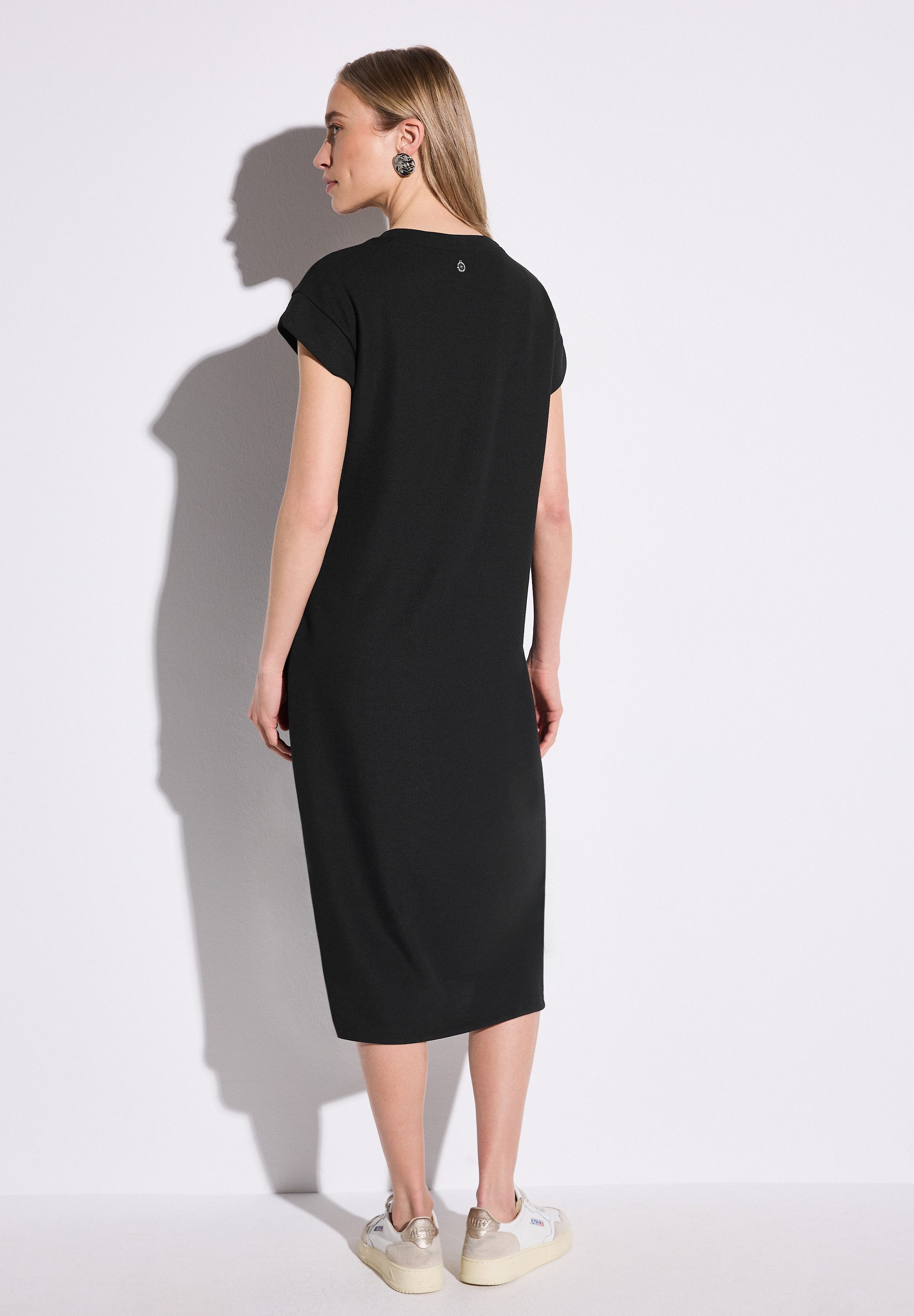 STREET ONE Midikleid mit Rippstruktur günstig online kaufen