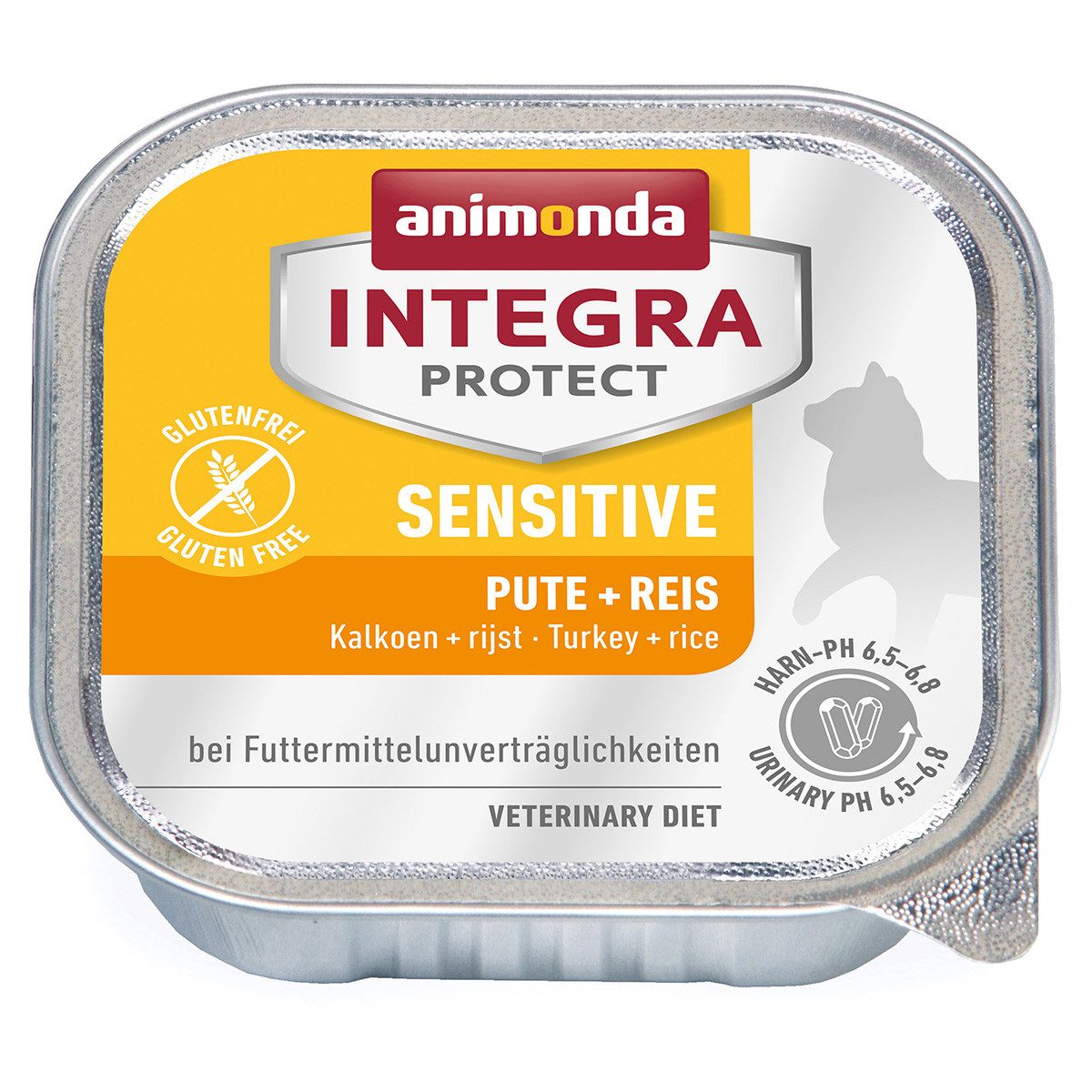 Animonda Integra Protect Sensitiv mit Pute & Reis 100 g - 16 Stück, Nassfutter für: Katze