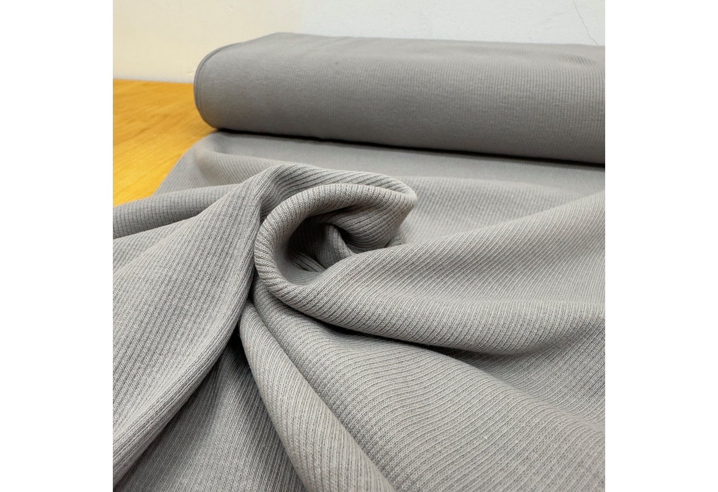 Thumbnail - MAGAM-Stoffe Stoff "Laura", Bündchenstoff Grobstrick uni OEKO-TEX Meterware ab 50cm