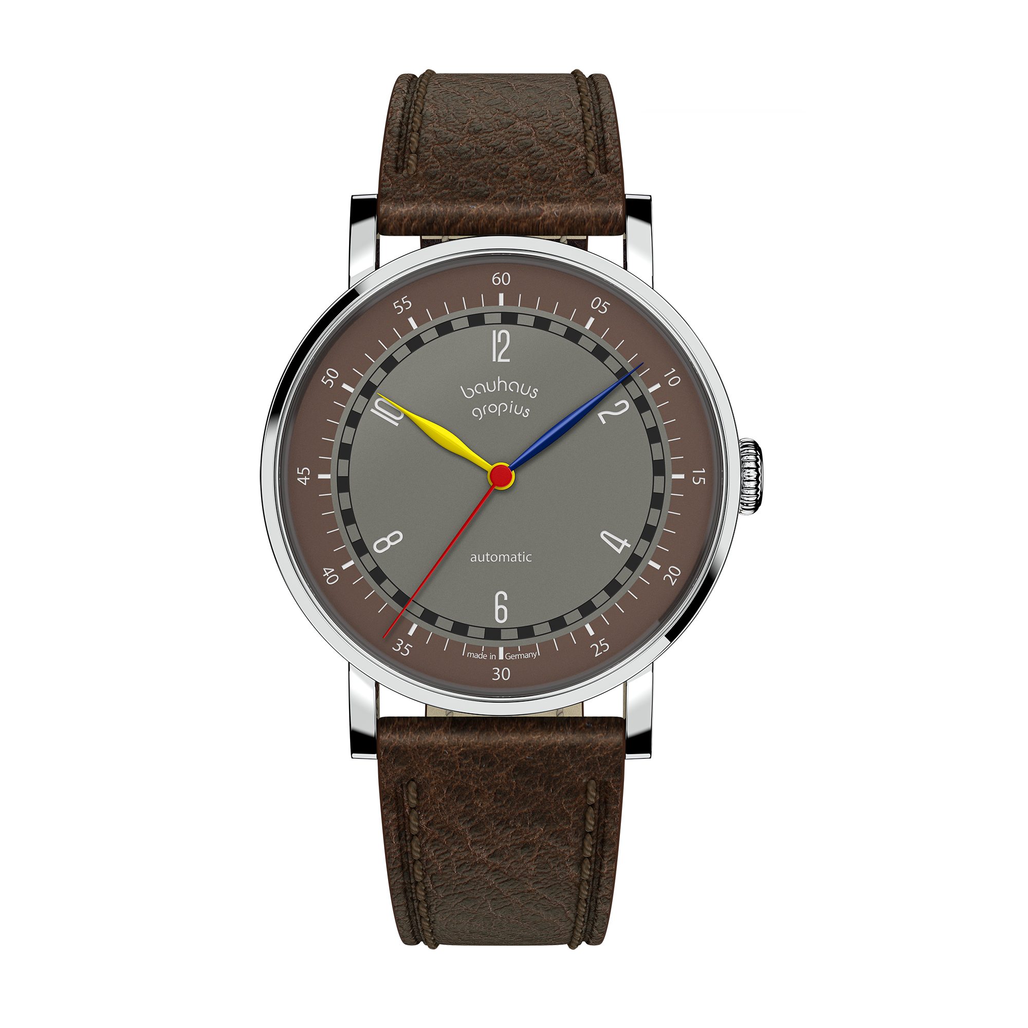 Automatikuhr Made in Germany, Damenuhr, Herrenuhr, Unisex, Saphirglas - WGNA 002-07 New Bauhaus Automatik
