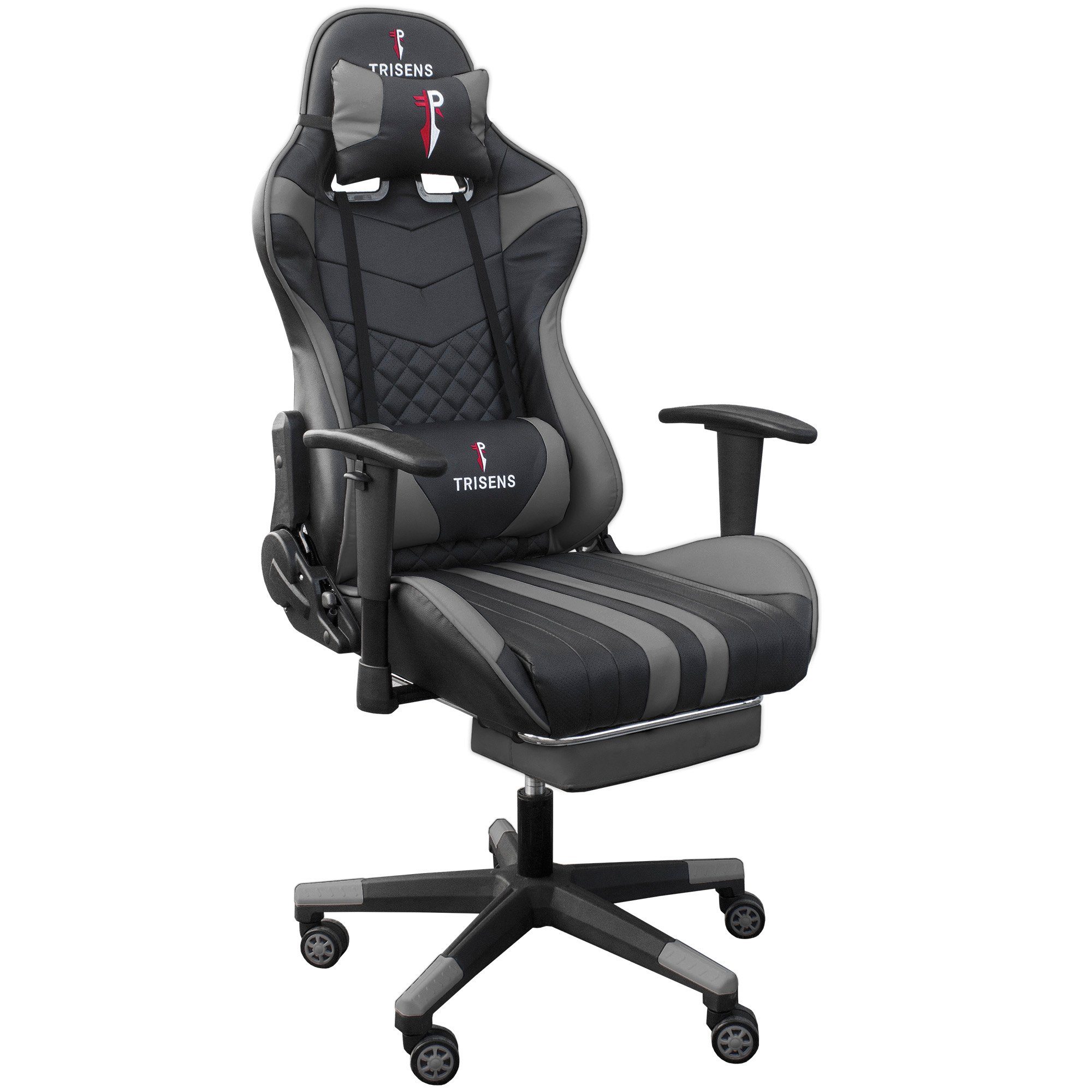 TRISENS Chefsessel Thanos (einzeln), Gaming Stuhl mit flexiblen Armlehnen Bürostuhl im Racing-Design
