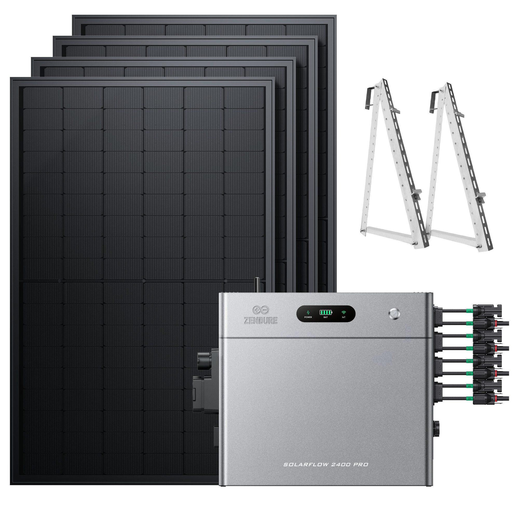 SolarMars Balkonkraftwerk mit Speicher 2000W Zendure SolarFlow 2400 PRO