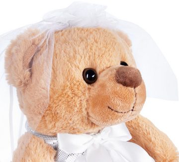 BRUBAKER Kuscheltier Teddybär Hochzeitspaar - 25 cm Braut und Bräutigam Teddy Set (Hochzeitsgeschenk für Brautpaar, 1-St., Kuscheltiere mit Anzug und Brautkleid), Geschenk für Hochzeit und Verlobung