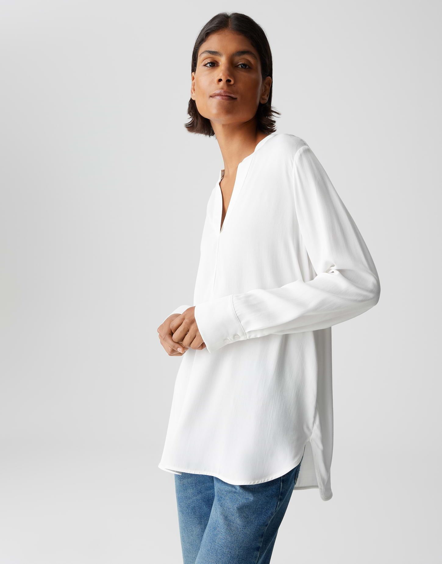 OPUS Longbluse FARGI aus fließender Viskose weite Passform, kleine Falten u günstig online kaufen