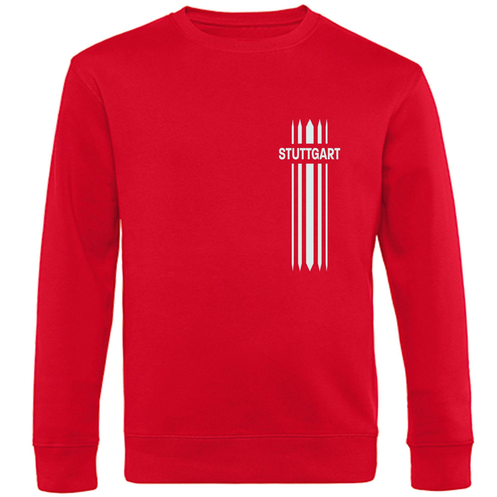 multifanshop Sweatshirt Stuttgart - Streifen - Pullover