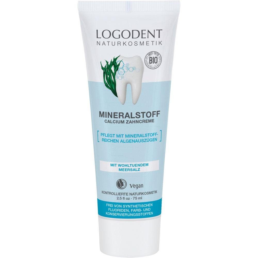 LOGONA Zahnpasta Logodent Mineralstoff Calzium Zahncreme, 75 ml