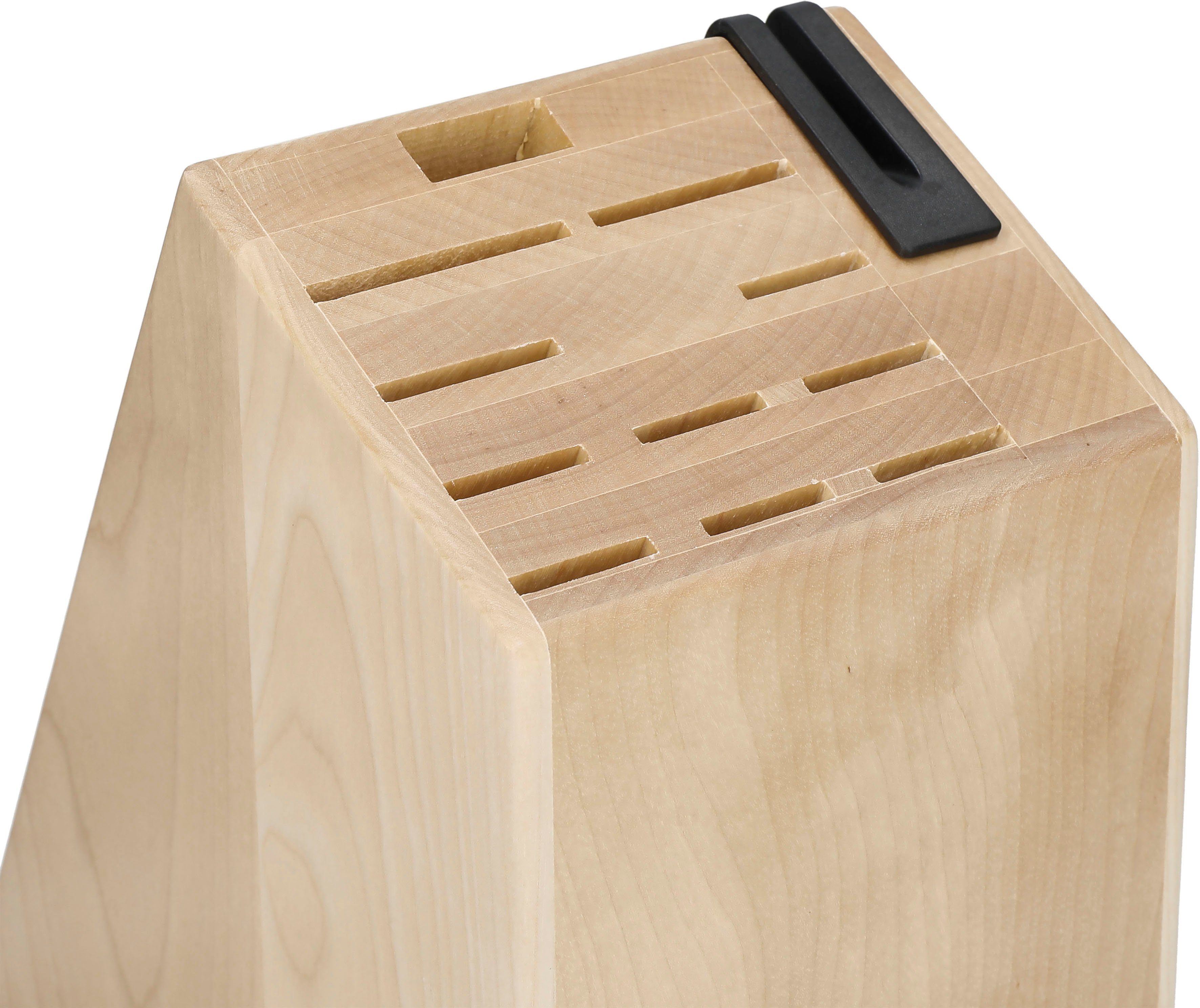 KitchenAid Messerblock Gourmet (11tlg), Messerr japanischer Stahl, Schärfer,Birkenholzblock, inkl. 1 Schere