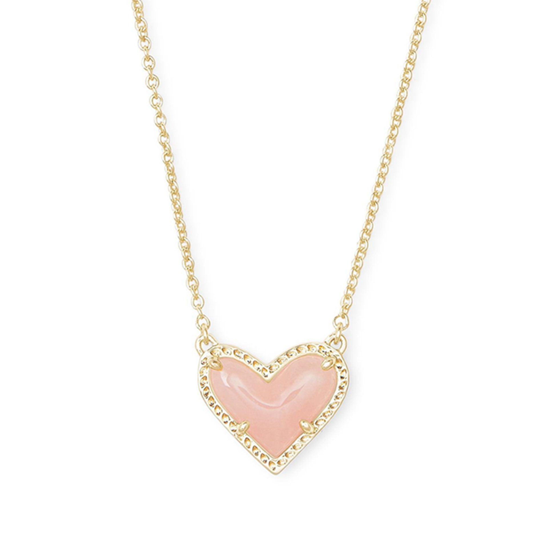 WaKuKa Charm-Kette Herzförmige Anhänger-Halskette für Damen, Schmuck, Geschenk Rosa
