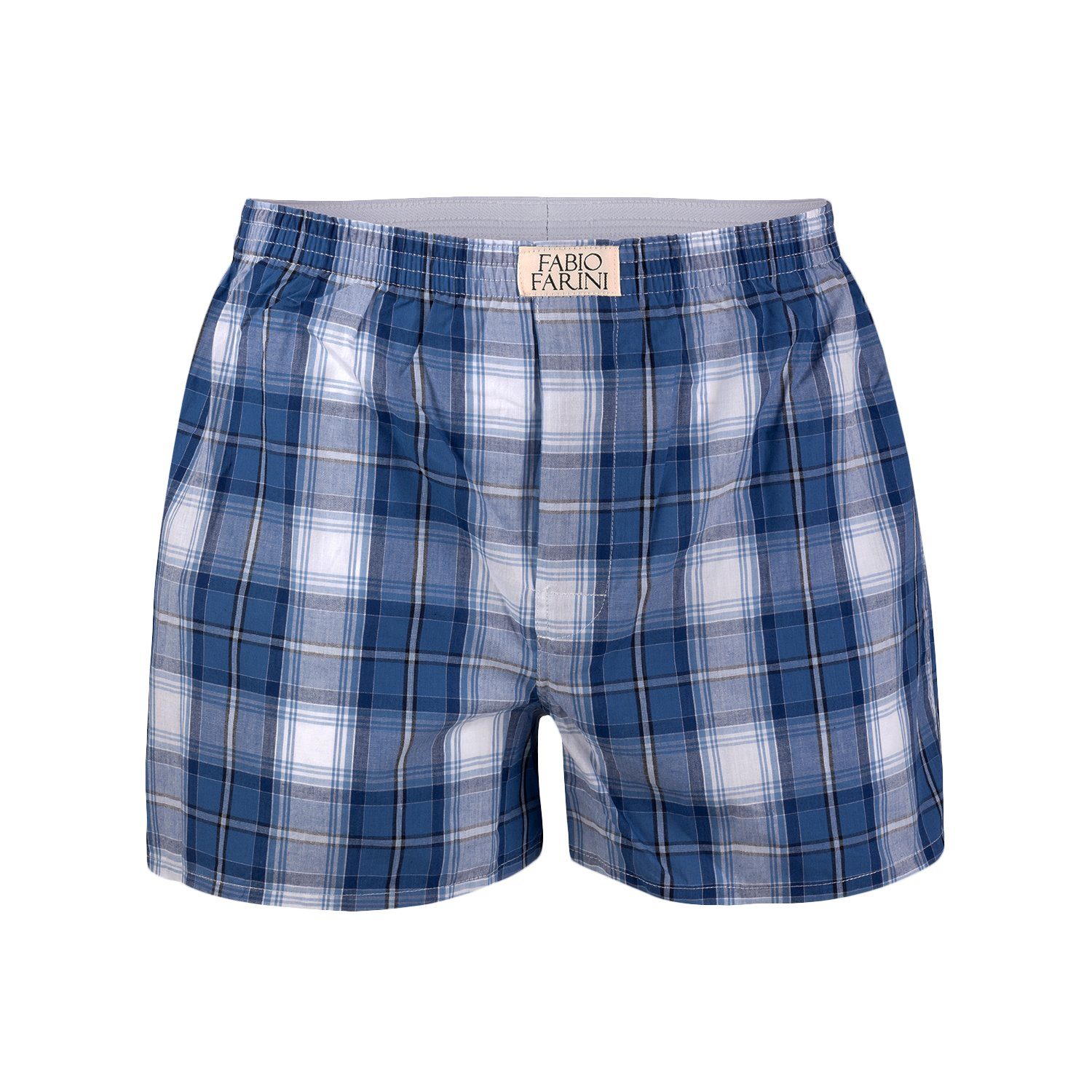 weite Webboxer Baumwolle Herren aus Männer Farini (4-St) - Passform 22 bequeme, Fabio Boxershorts Unterhosen Set