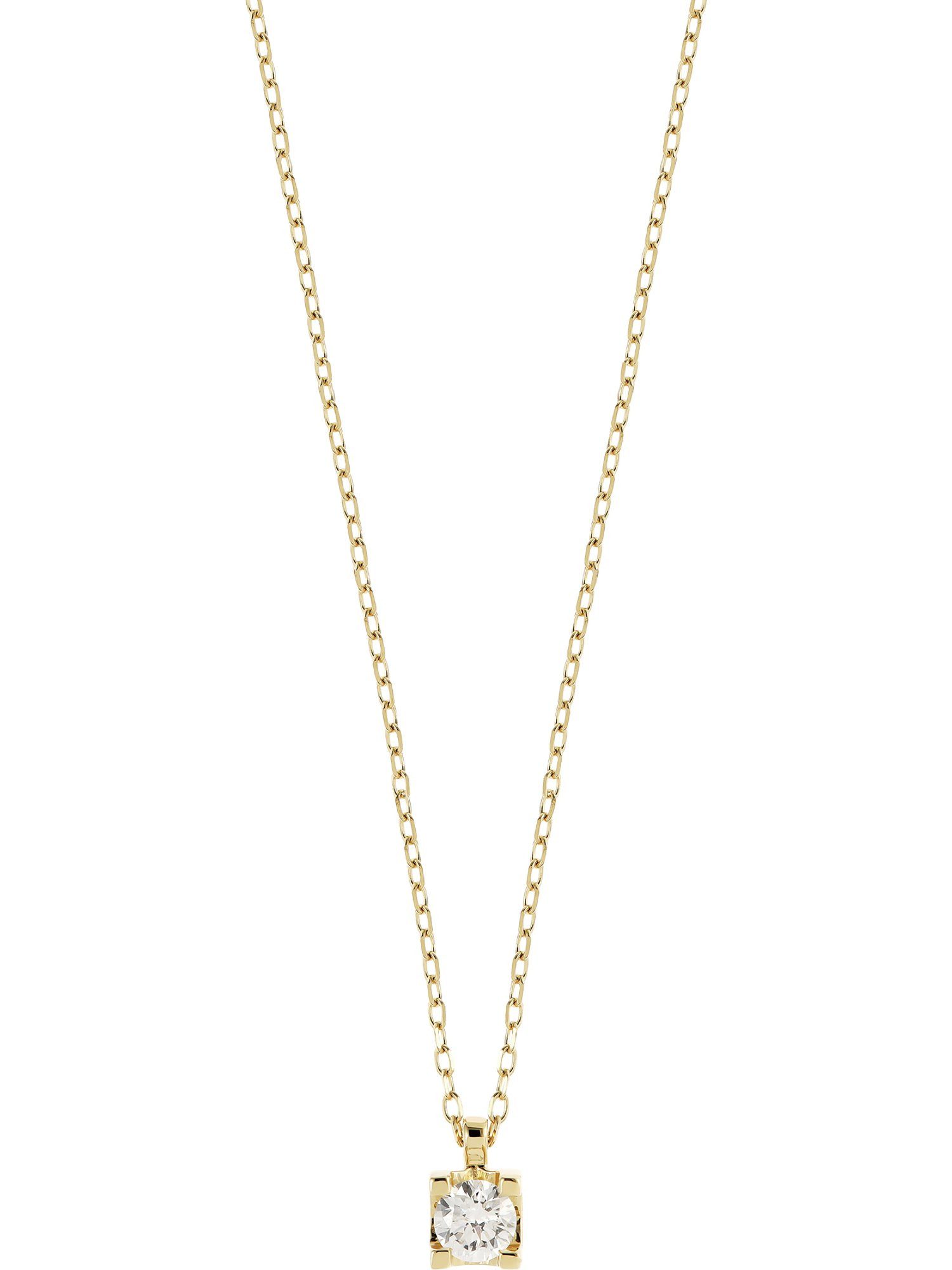 CHRIST Collier CHRIST Damen-Kette 585er Gelbgold 1 Diamant
