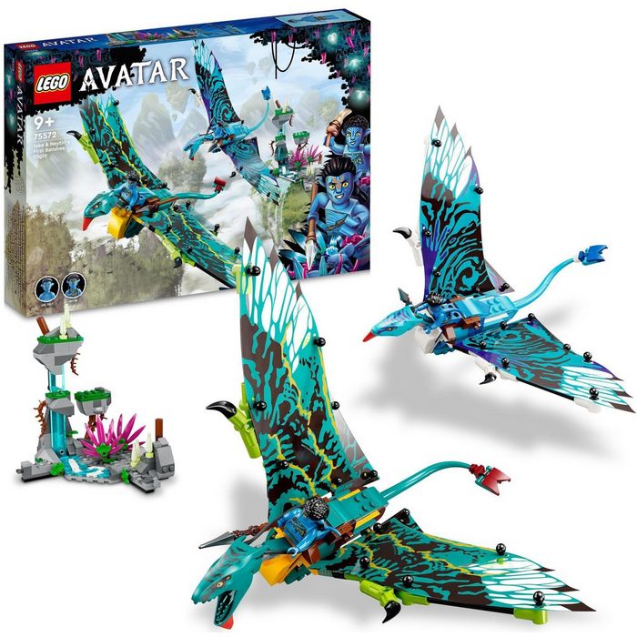 LEGO® Konstruktionsspielsteine Jakes und Neytiris erster Flug auf einem Banshee (75572) LEGO® Avatar (572 St) Made in Europe