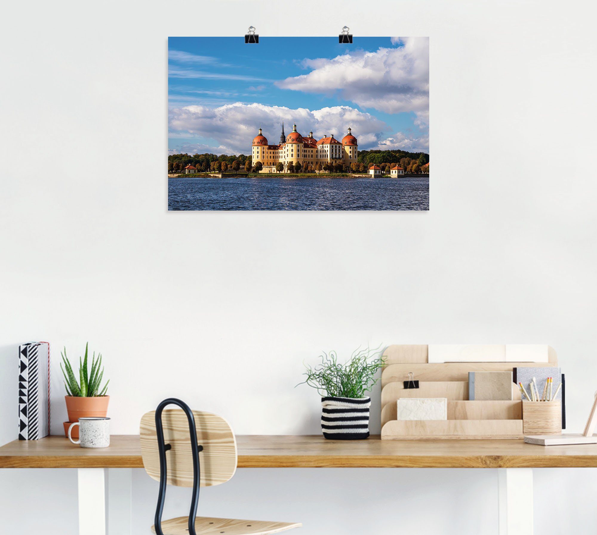 Wandaufkleber Moritzburg als Sachsen, Schloss (1 Leinwandbild, Poster versch. St), in Gebäude Wandbild Größen oder in Alubild, Artland