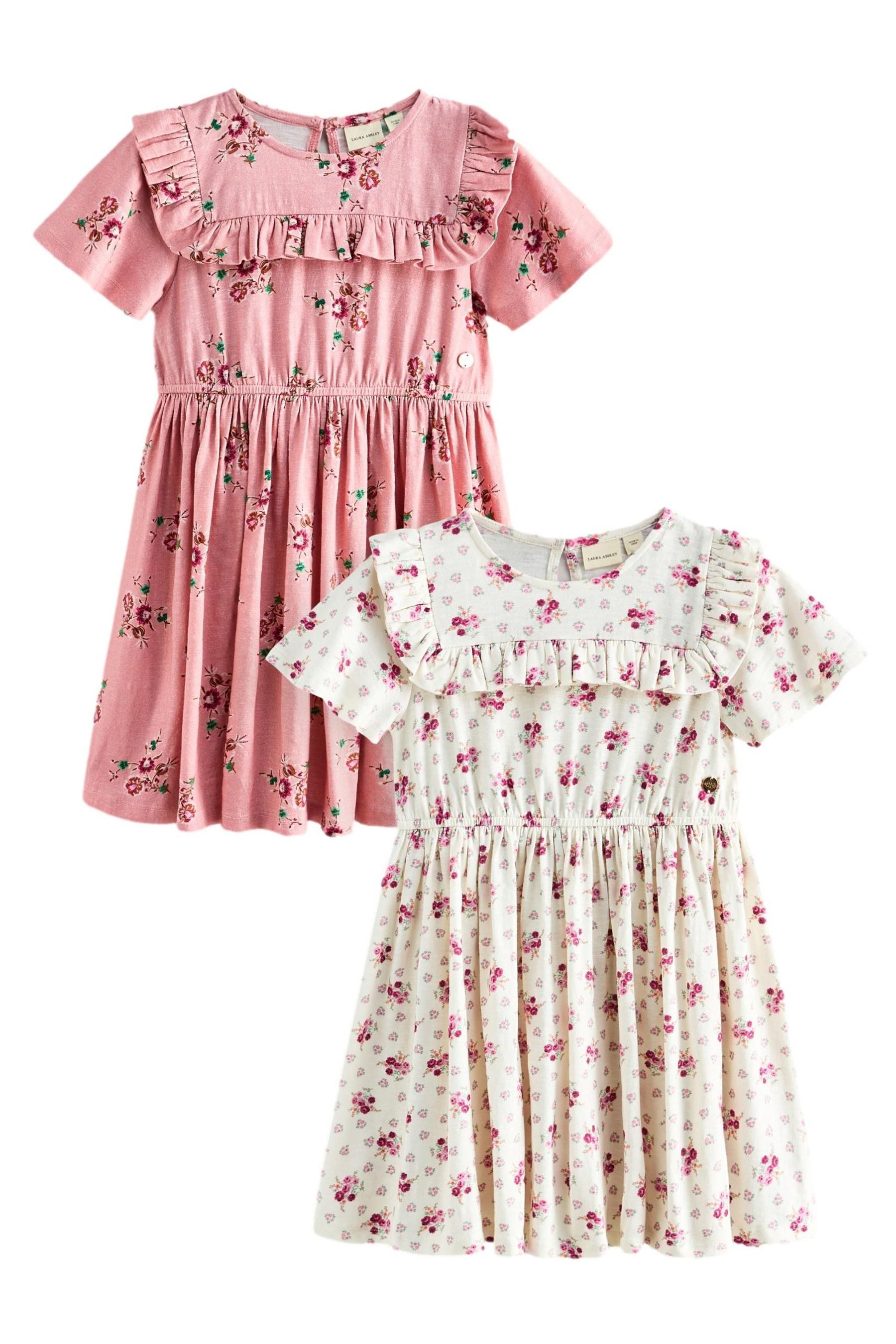 Jerseykleid Laura Ashley Kurzärmeliges Jersey-Kleid, 2er-Pack