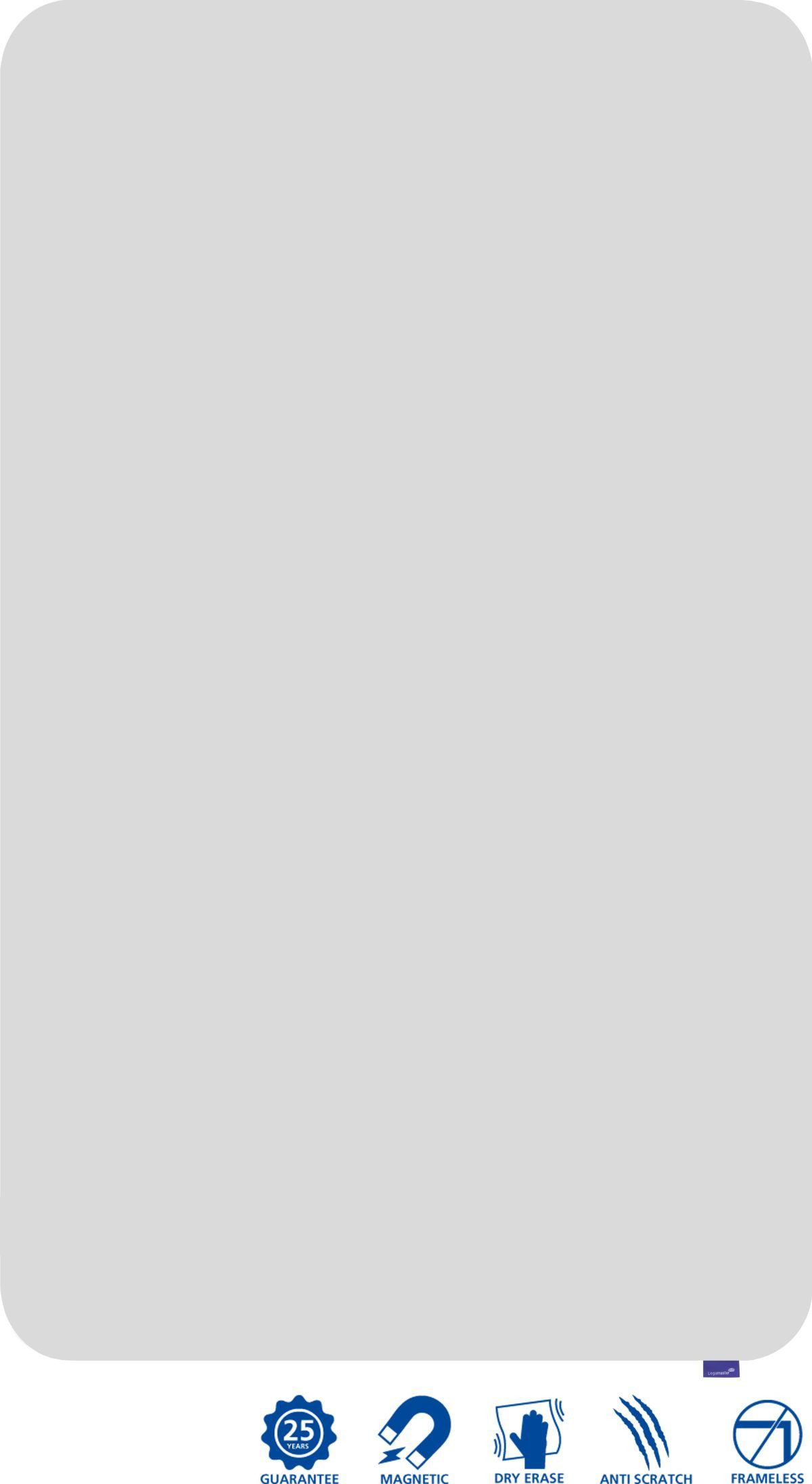 LEGAMASTER Magnettafel Whiteboard Essence emailliert 119,5x200cm