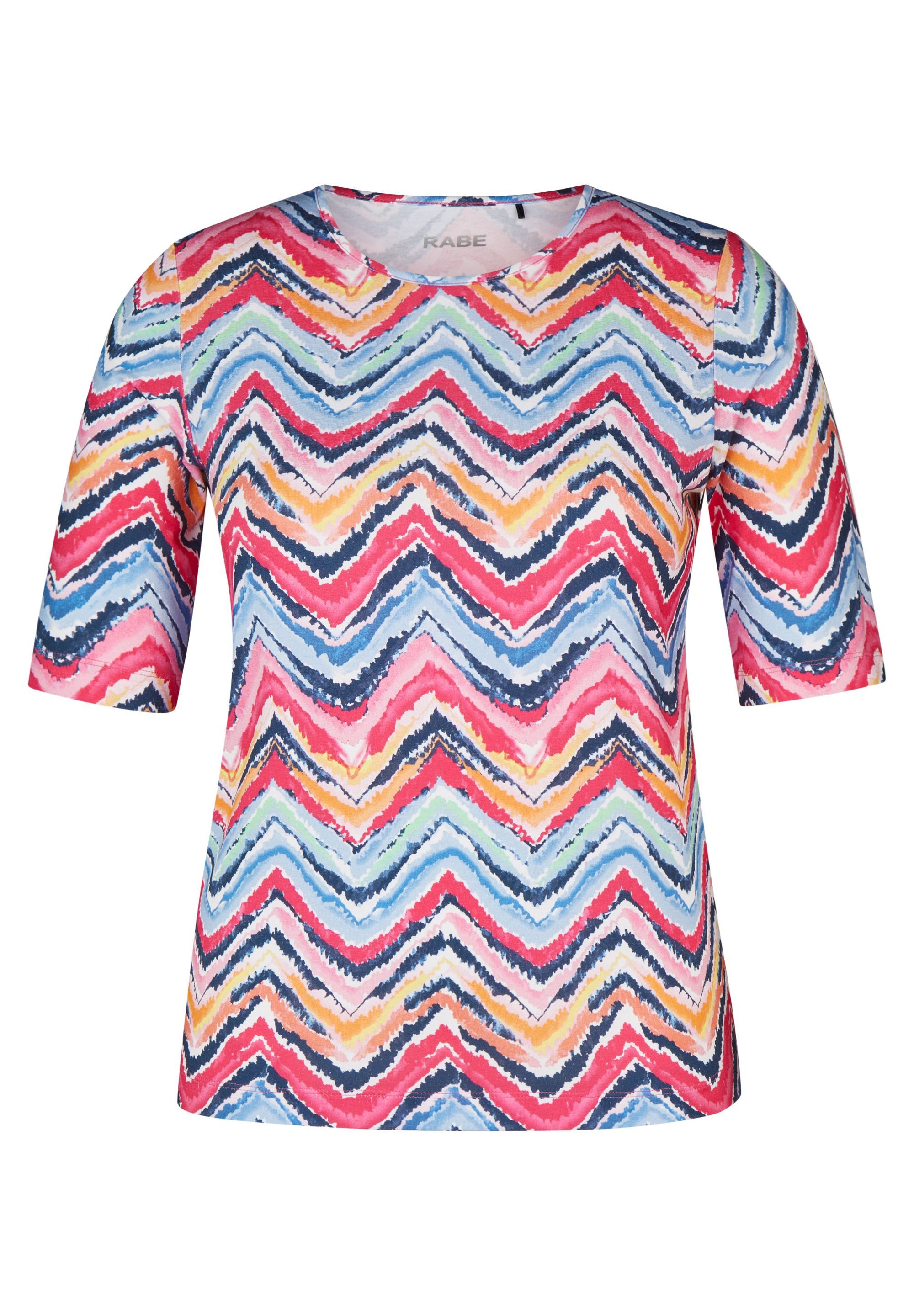 T-Shirt - Kurzarmshirt - T-Shirt mit Zackenmuster - Blossom Island
