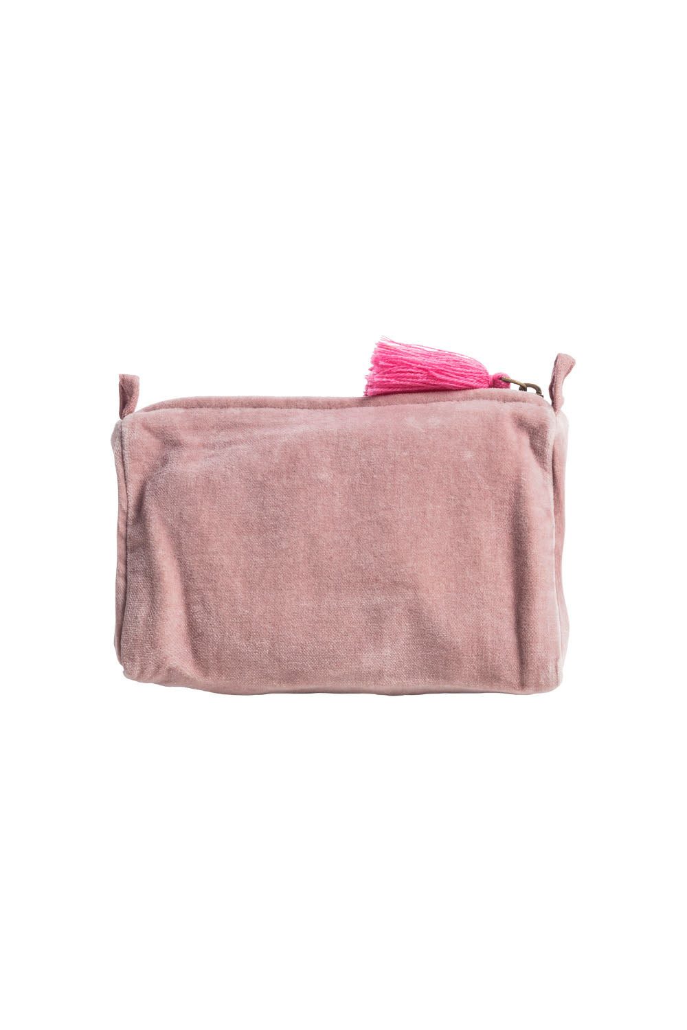 Tranquillo Kosmetiktasche Kosmetiktasche VELVET MEADOW - klein, Samtige Kosmetiktasche mit floraler Stickerei und Quaste