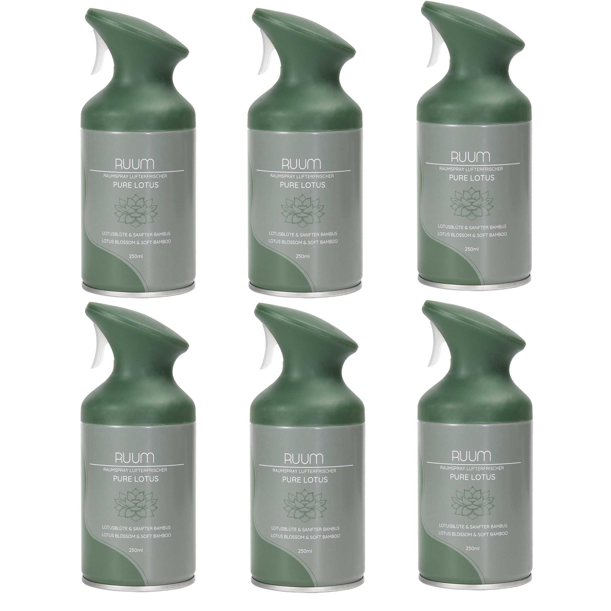 RUUM Raumduft Lufterfrischer (6-St., Raumsprays), Manuelle Anwendung – gezielte Frische auf Knopfdruck