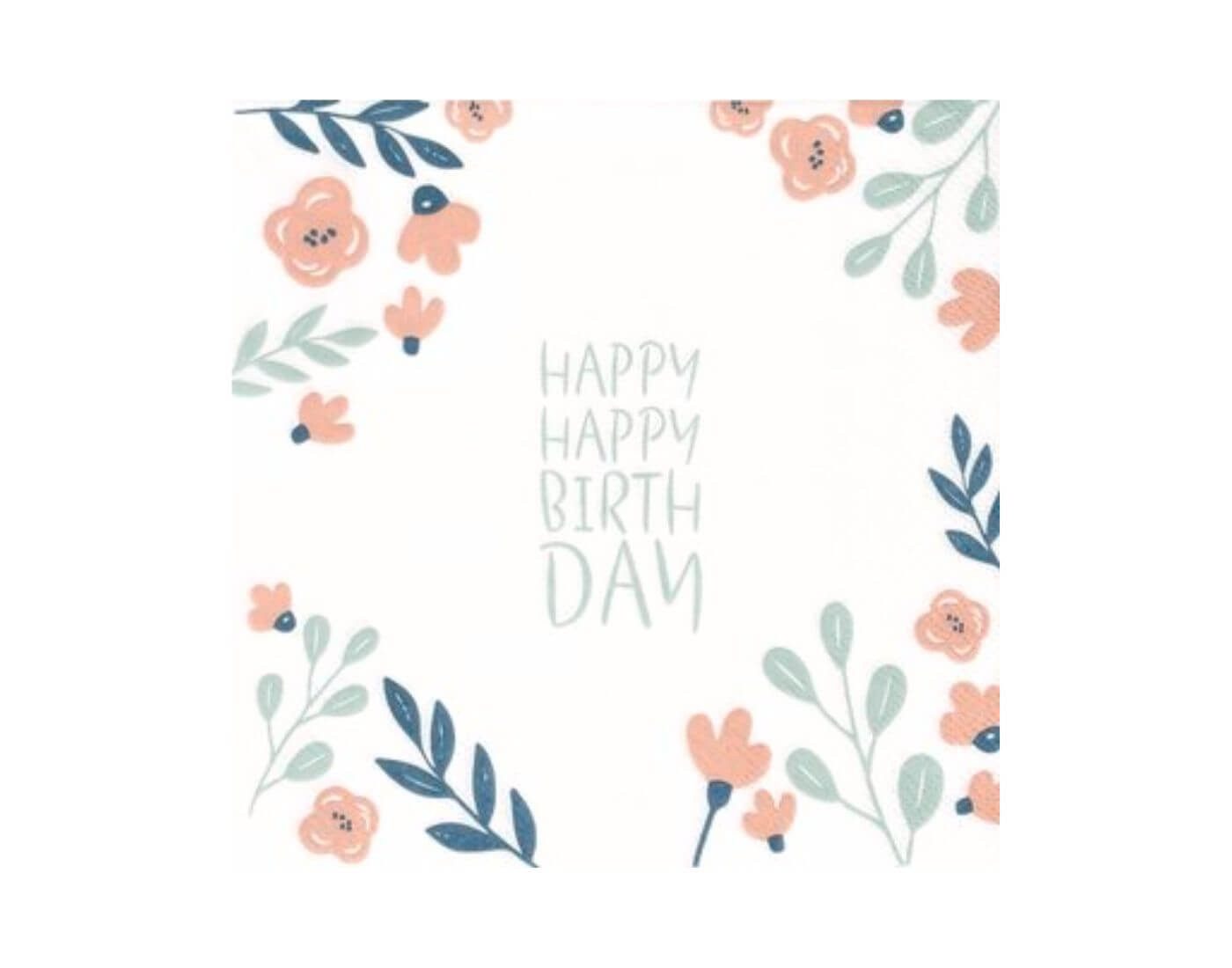 Räder Design Papierserviette Serviette Happy Happy Birthday