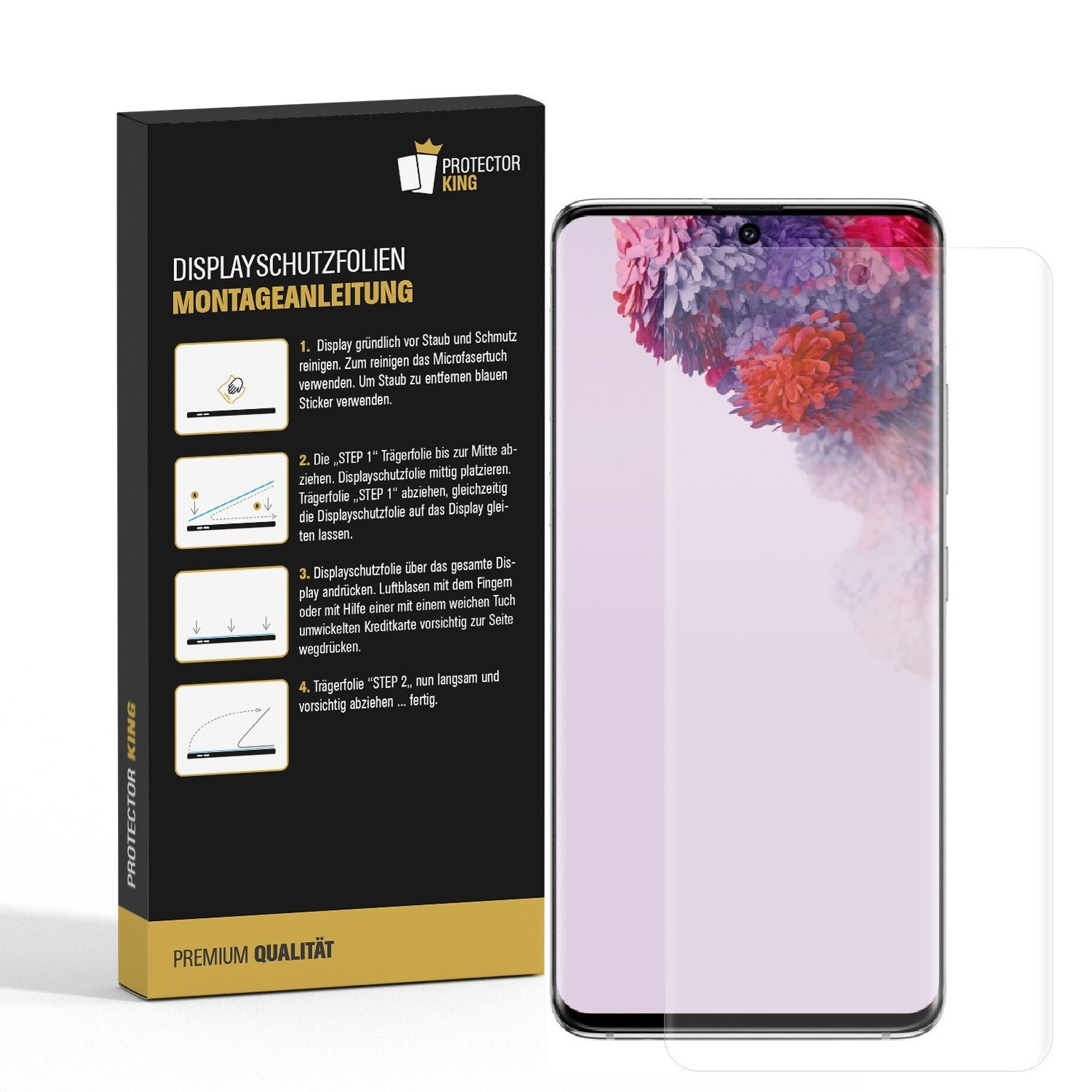 Protectorking Schutzfolie 1x 9H Panzernanoglas für Samsung Galaxy